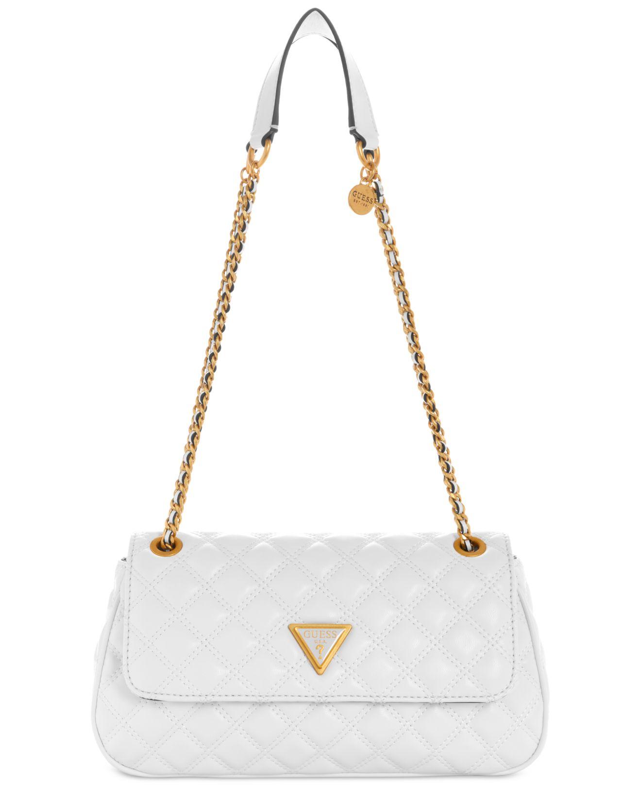 Guess Giully Small Quilted Convertible Chain Strap Crossbody in Natural |  Lyst