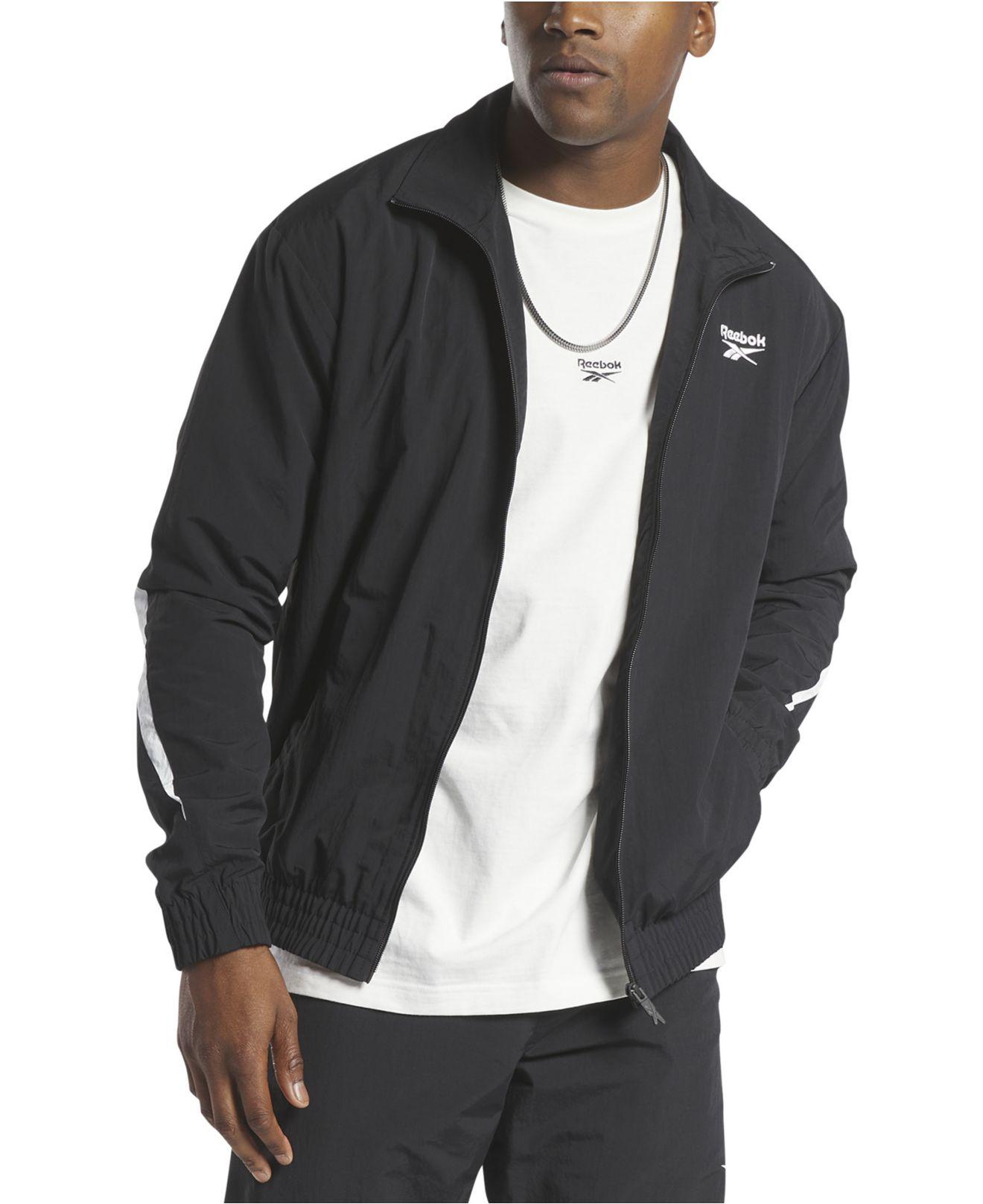Reebok Classics Vector Regular-fit Logo Full-zip Track Jacket in Black for Men Lyst