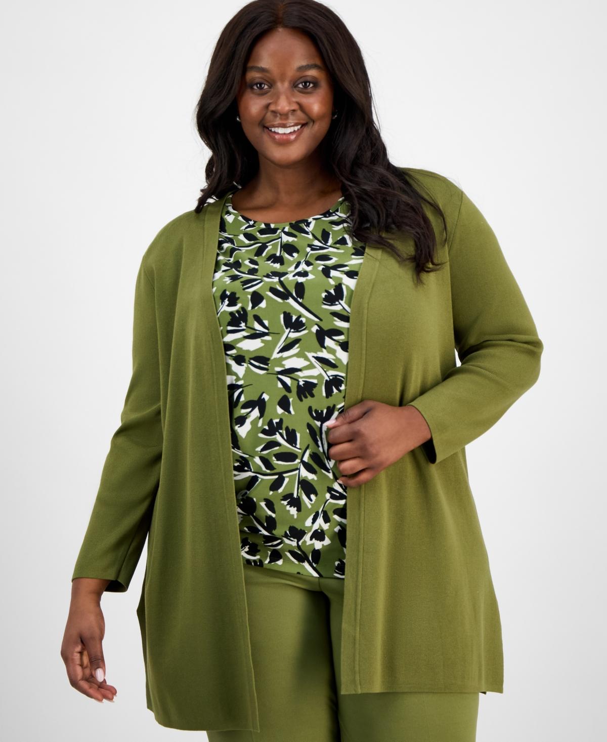 Plus Size Anne Klein Malibu Cardigan Anne Klein Plus Size Open