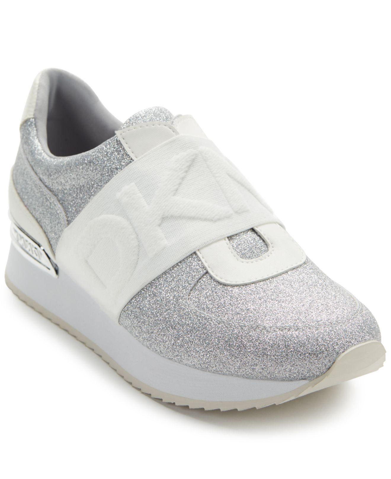 dkny silver sneakers