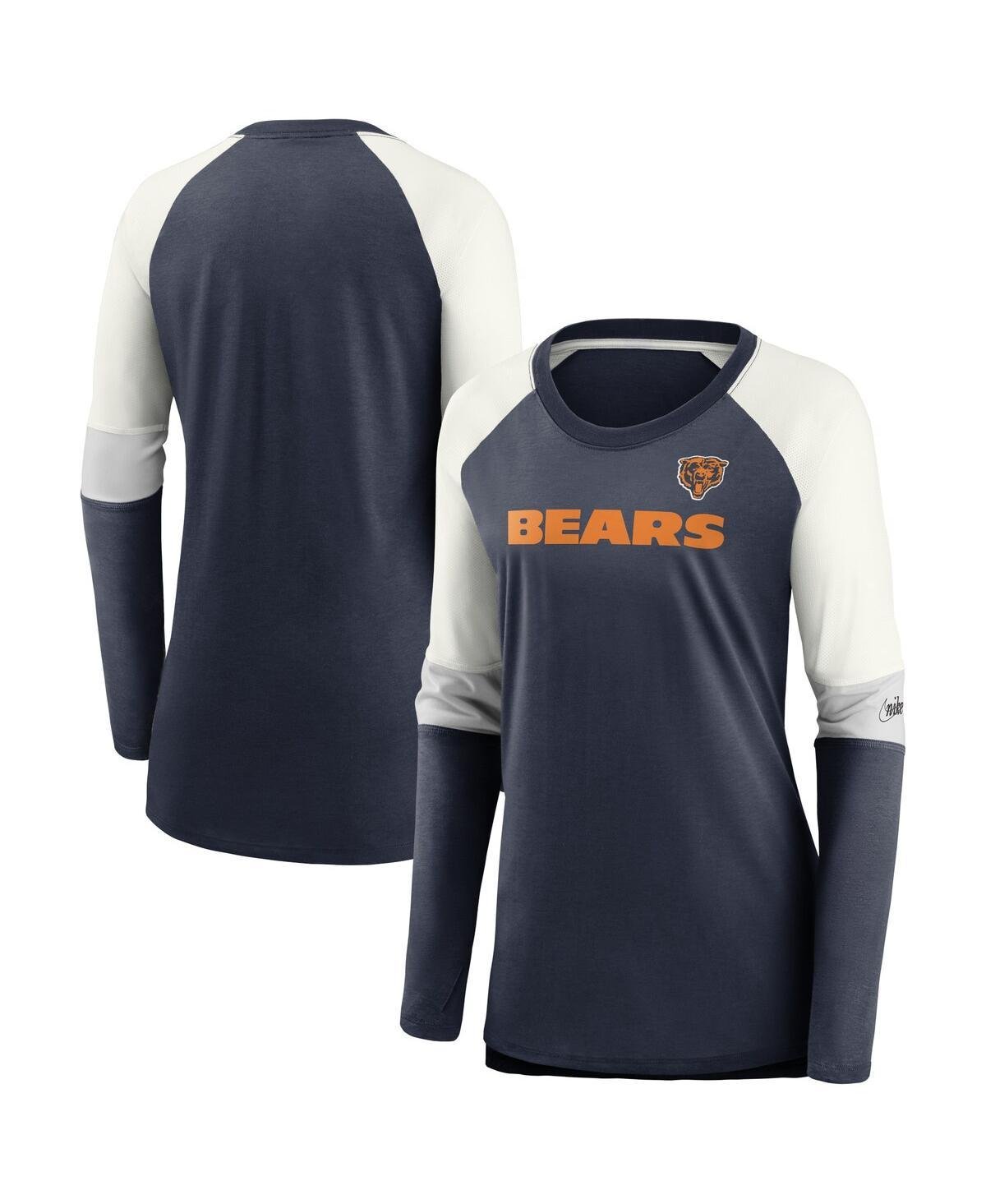 Men's Nike Red/Navy New York Giants Throwback Raglan Long Sleeve T-Shirt