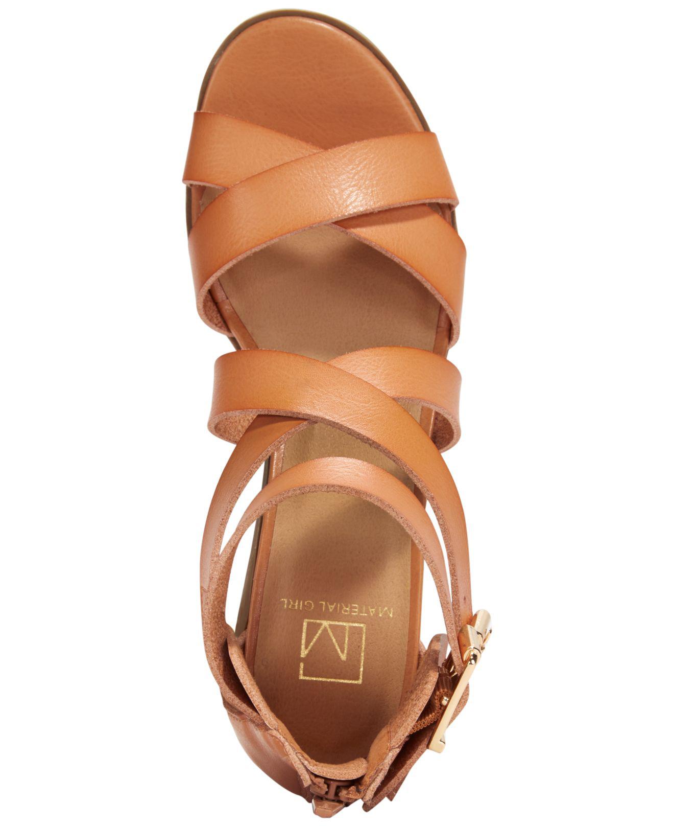 material girl danee block heel city sandals