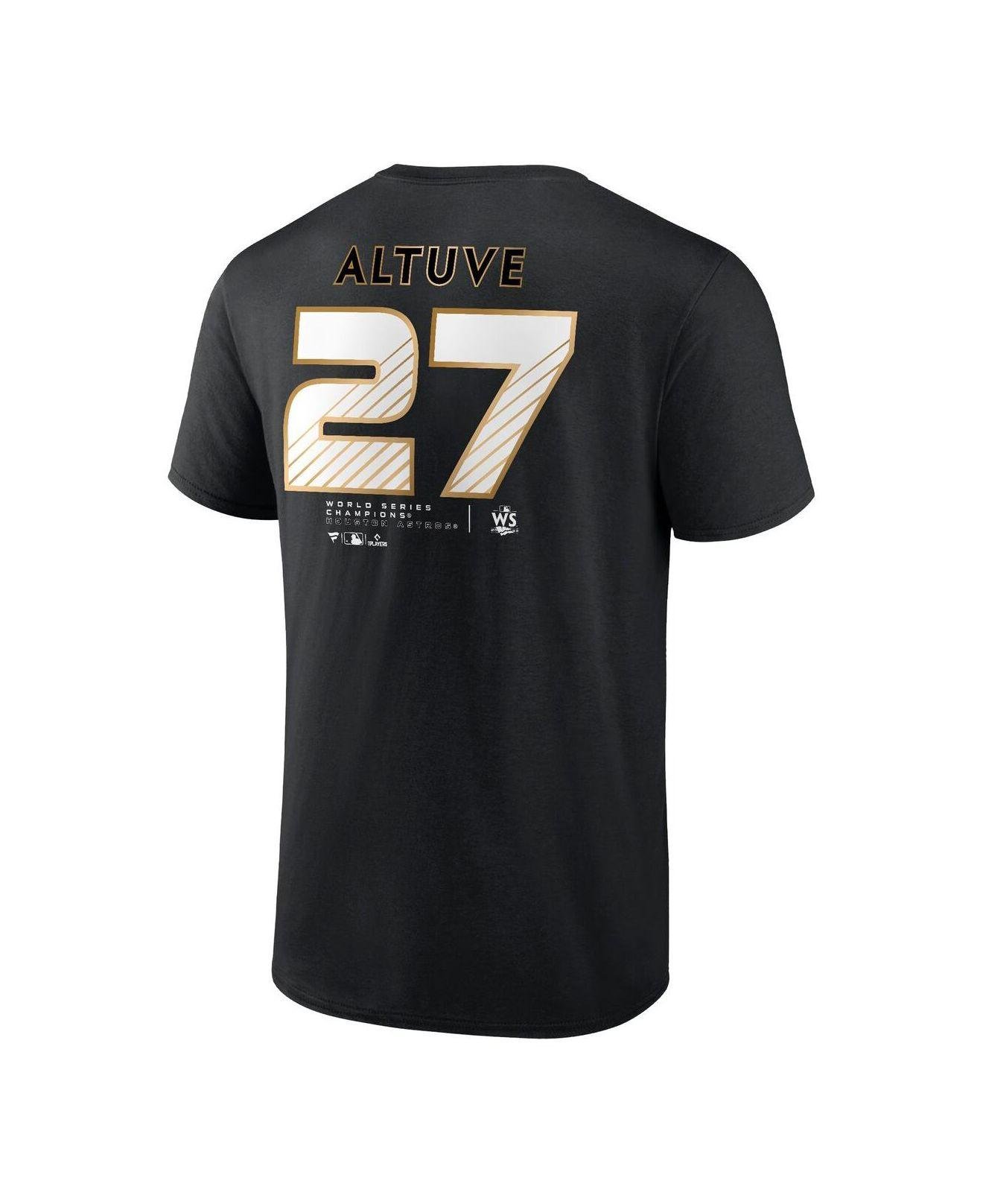 Fanatics Branded Jose Altuve Black Houston Astros 2022 World Series  Champions Name And Number T-shirt for Men
