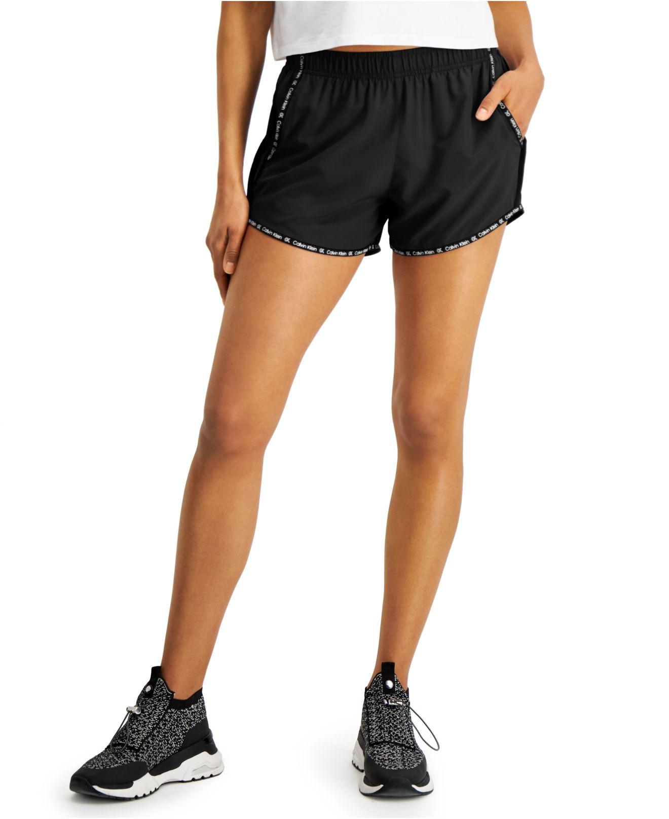Calvin Klein Synthetic Performance Logo Running Shorts in Black Lyst