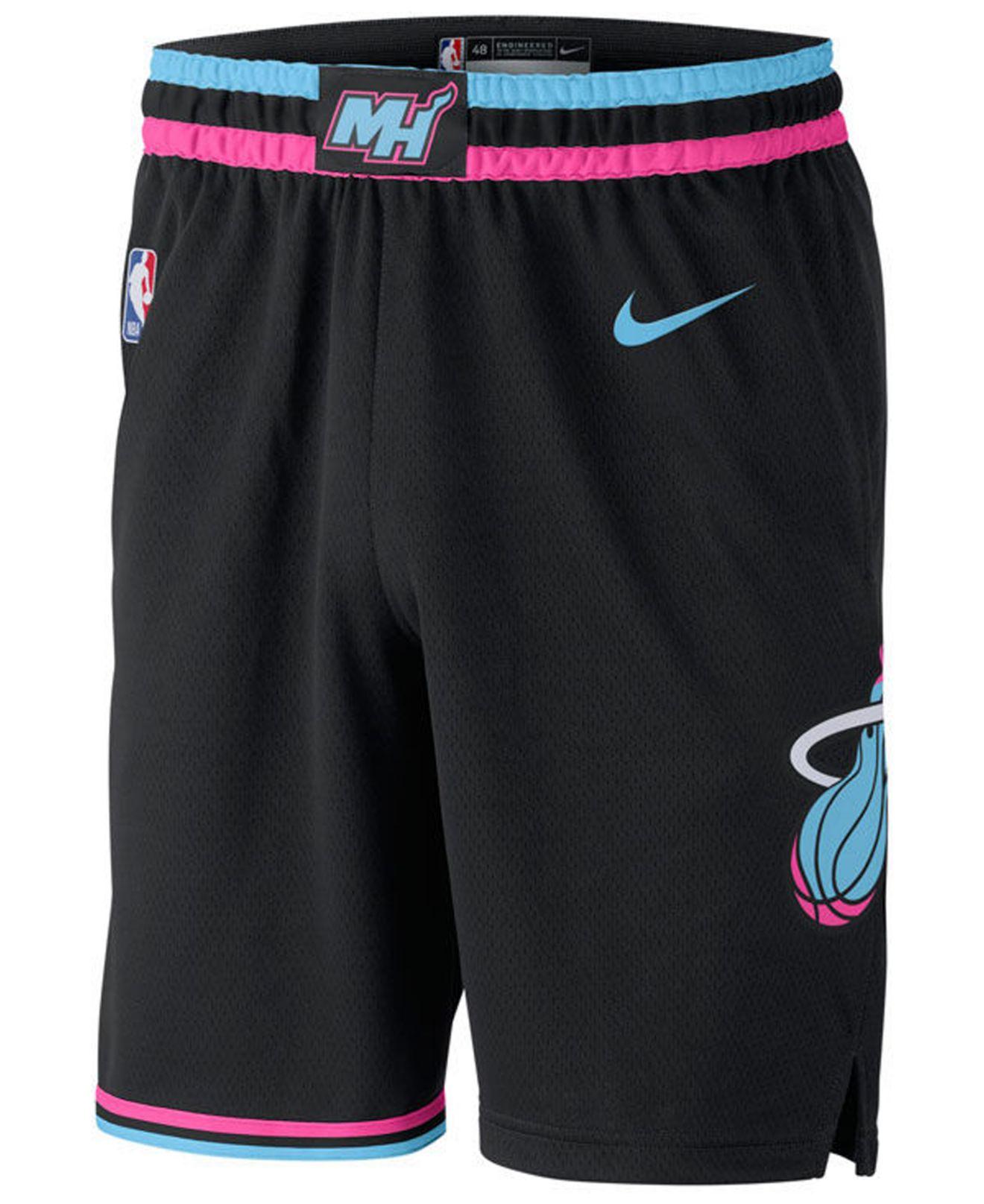 Nike Miami Heat City Swingman Shorts in Black for Men | Lyst