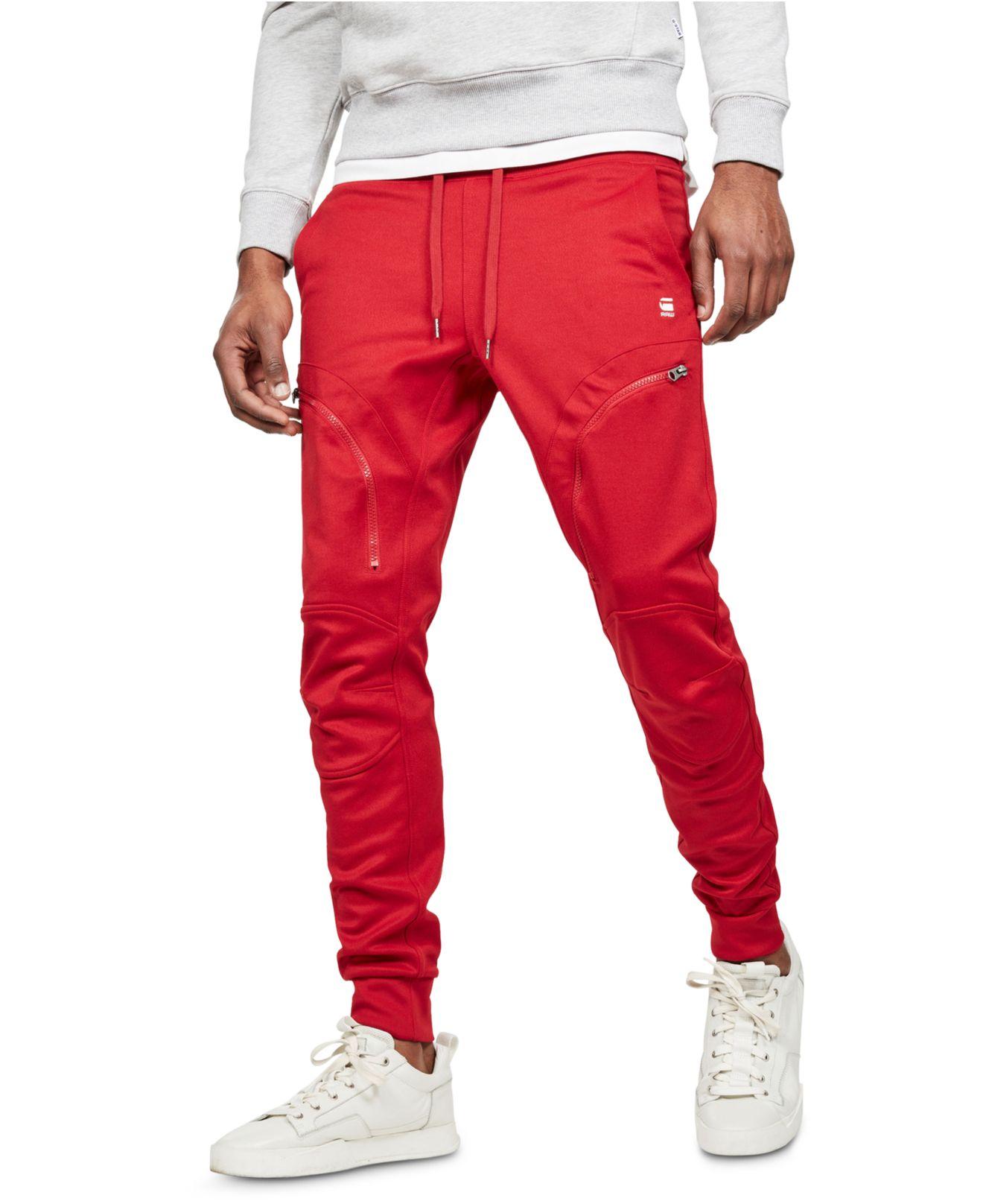 G-Star RAW Air Defense Slim-fit Moto Joggers, Created For Macy's in Red ...