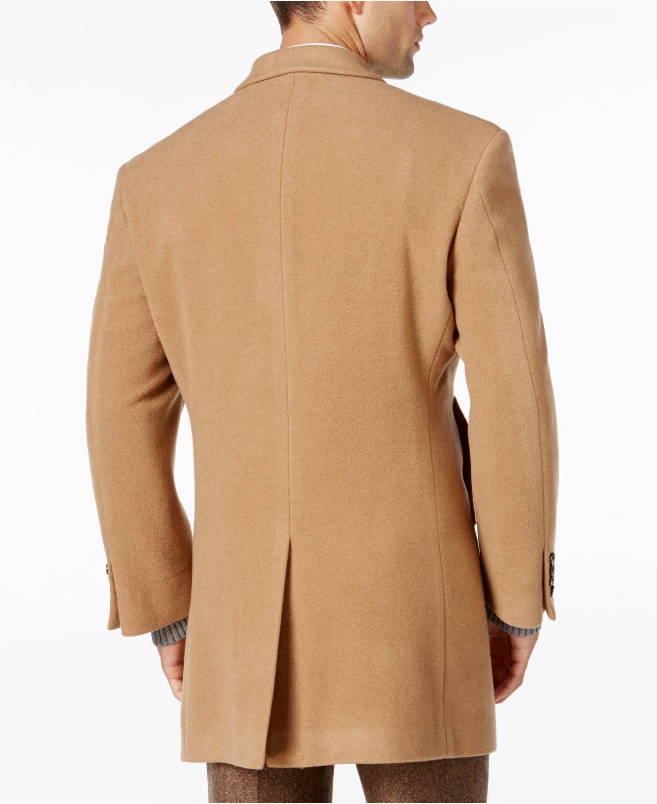 Calvin Klein Men's Prosper Extra-slim Fit Overcoat in Natural for Men | Lyst