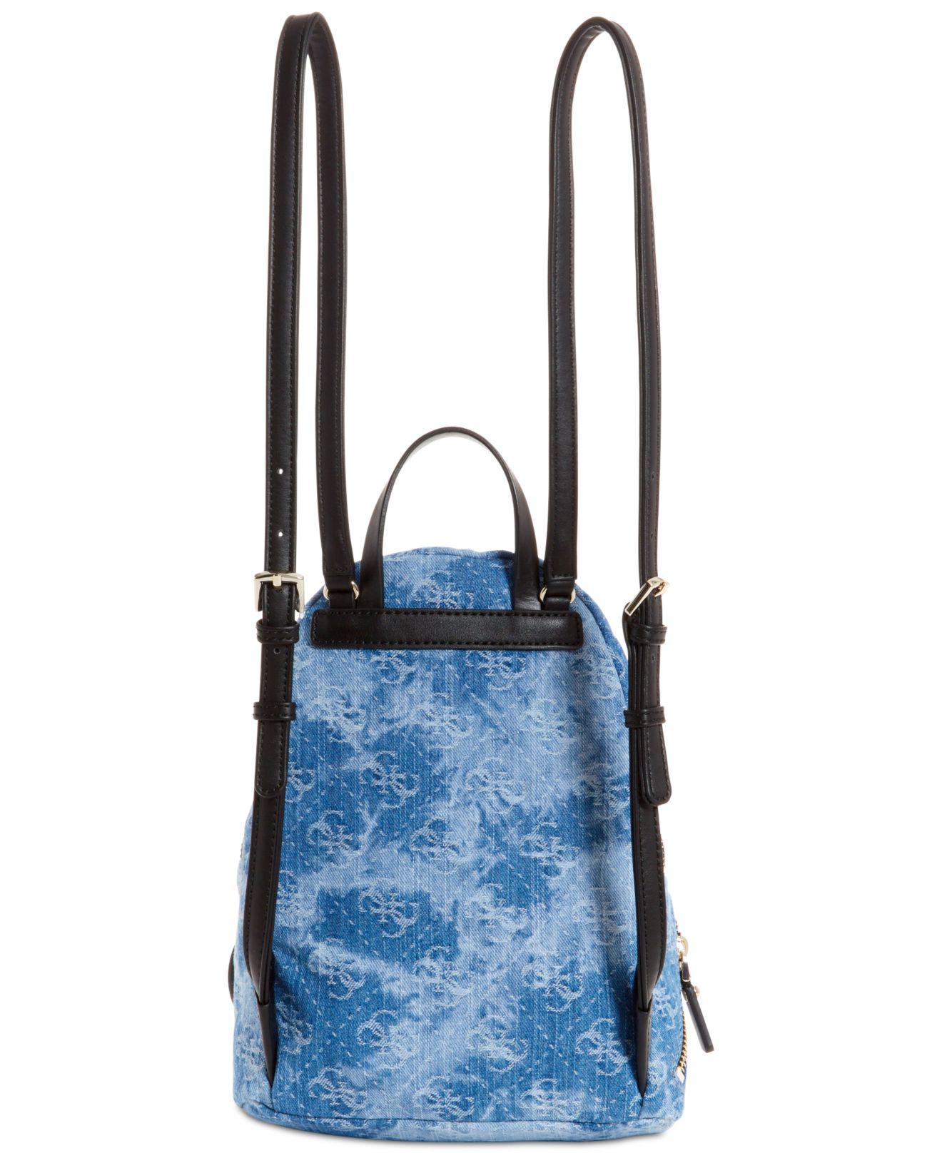 Guess Cool School Denim Small Backpack in Blue Lyst