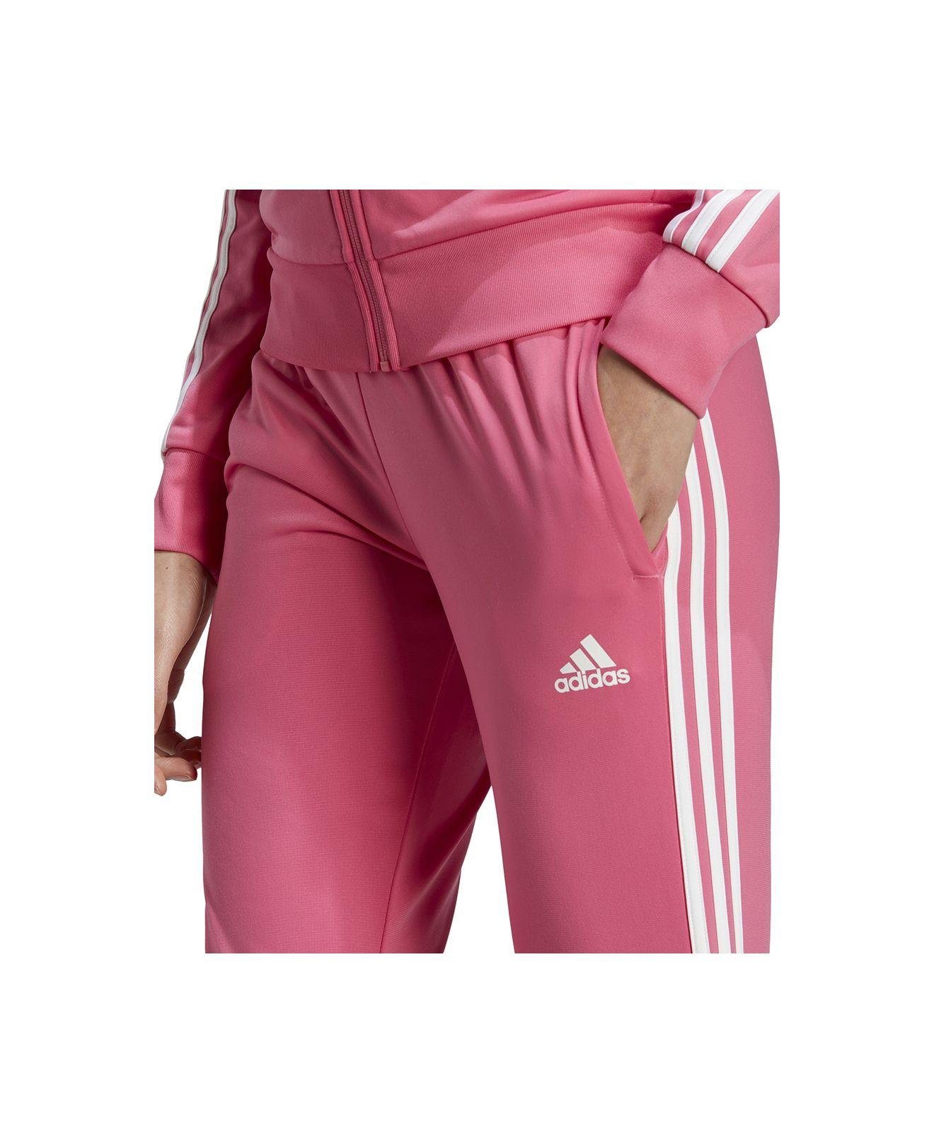 adidas Essentials Warm-up Slim Tapered 3-stripes Track Pants, Xs-4x in Pink  | Lyst