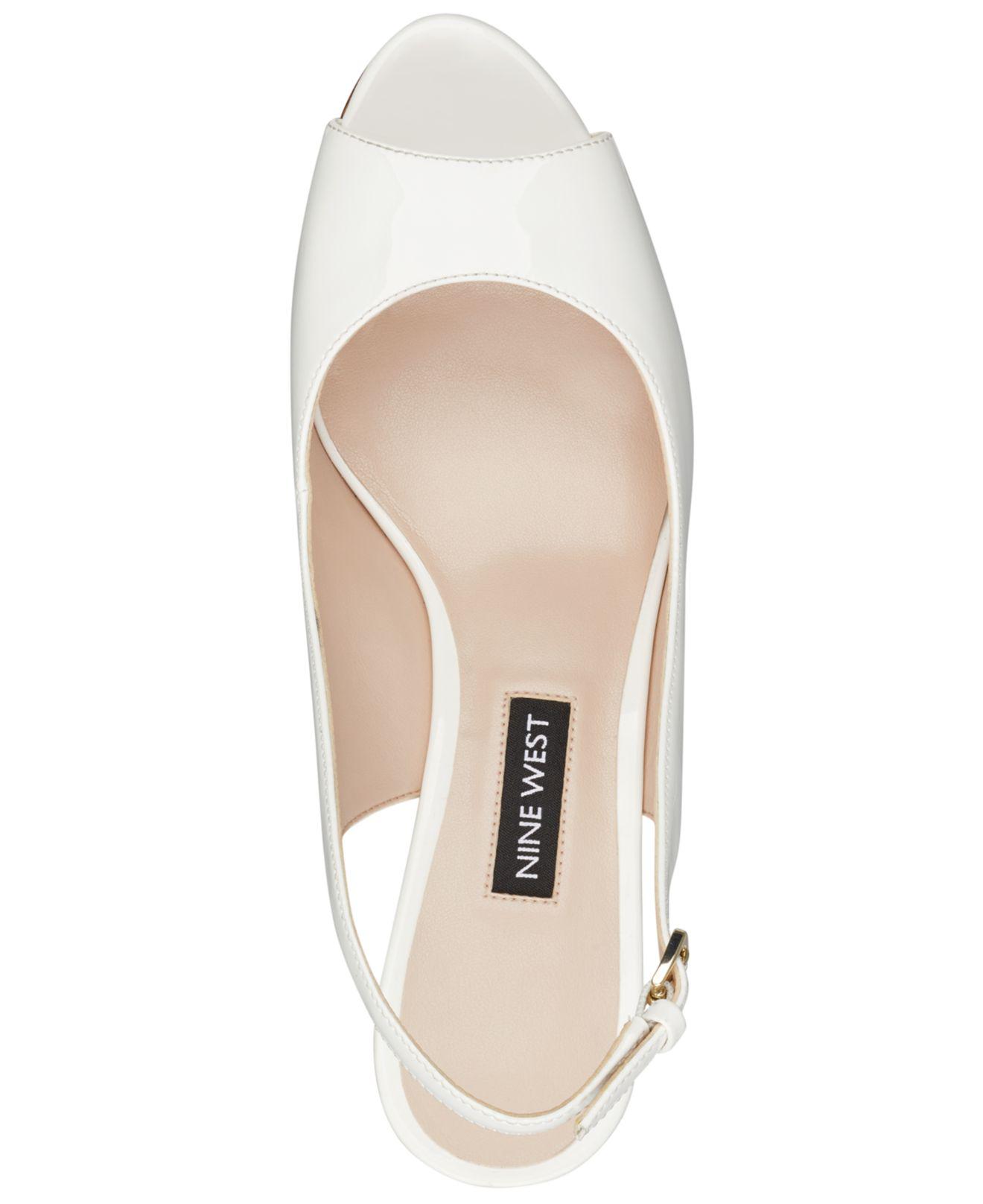 Nine west gabrielle slingback platform pumps Clearance