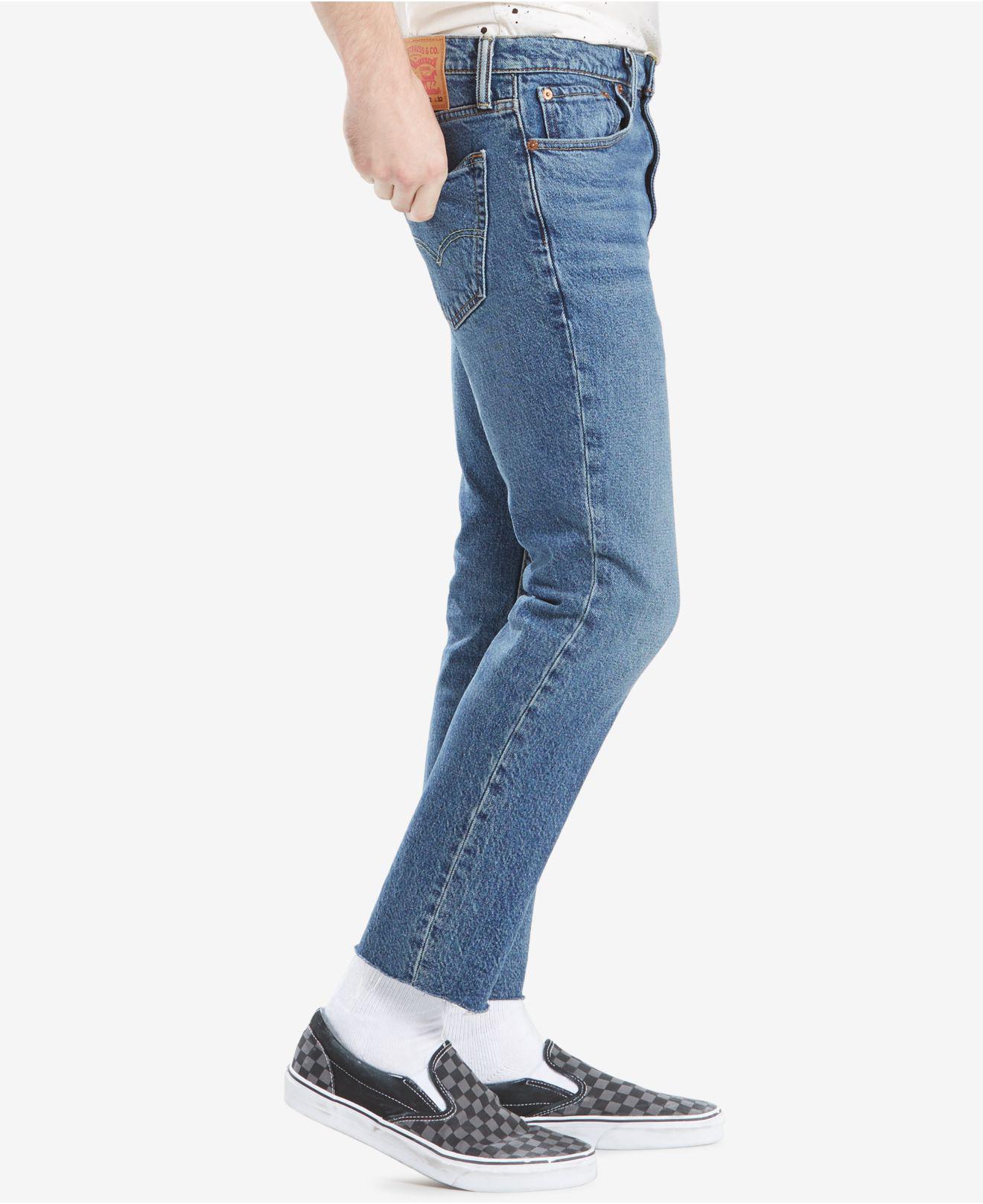 Levi's Men's 511tm Slim-fit Cropped Raw-hem Jeans in Blue for Men | Lyst