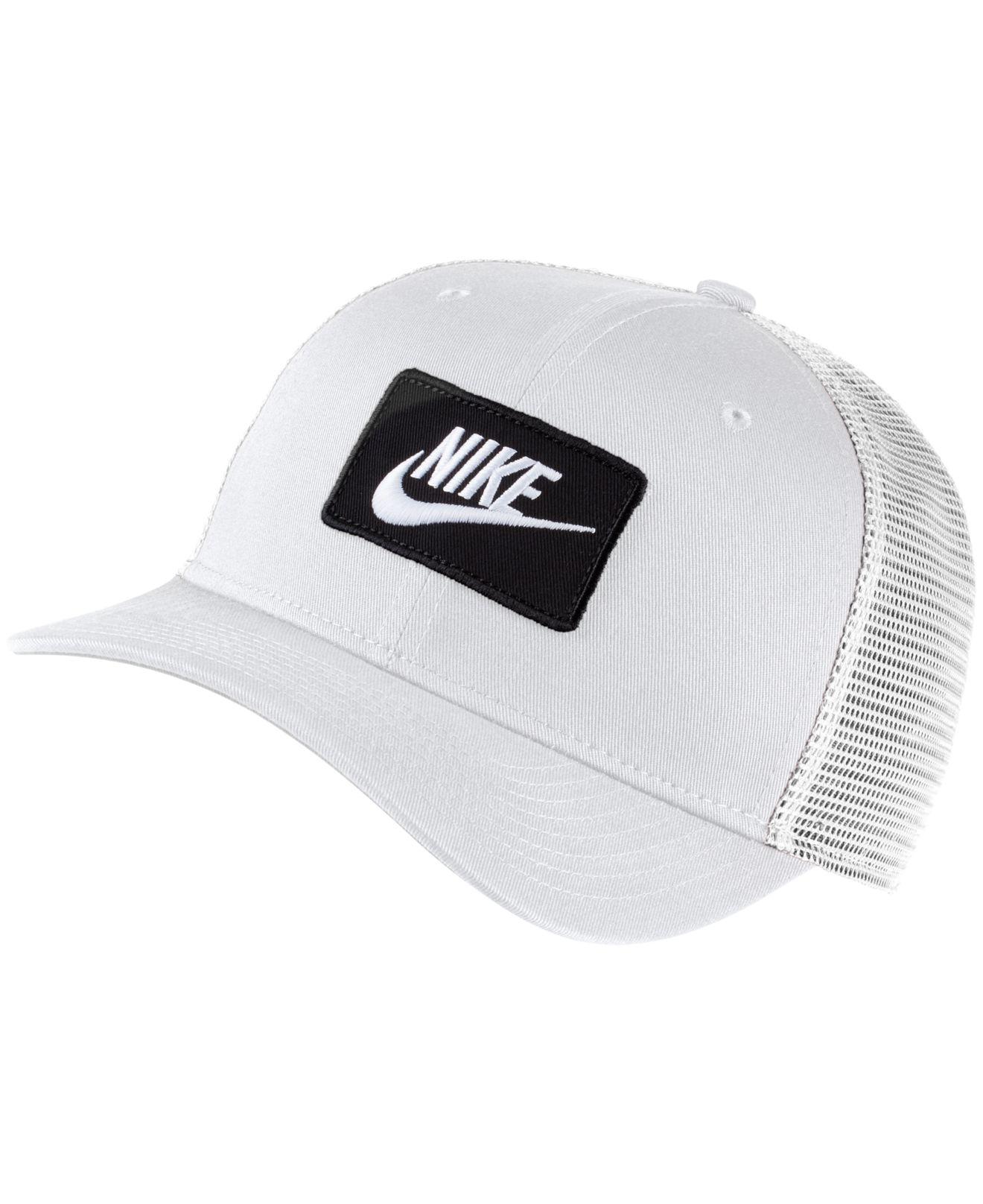 black and white nike trucker hat