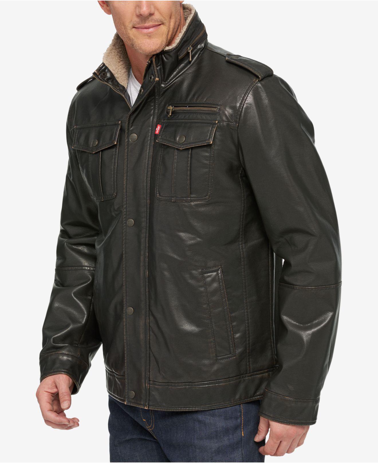 Levi's Men's Vintage Faux-leather Jacket in Dark Brown (Brown) for Men ...