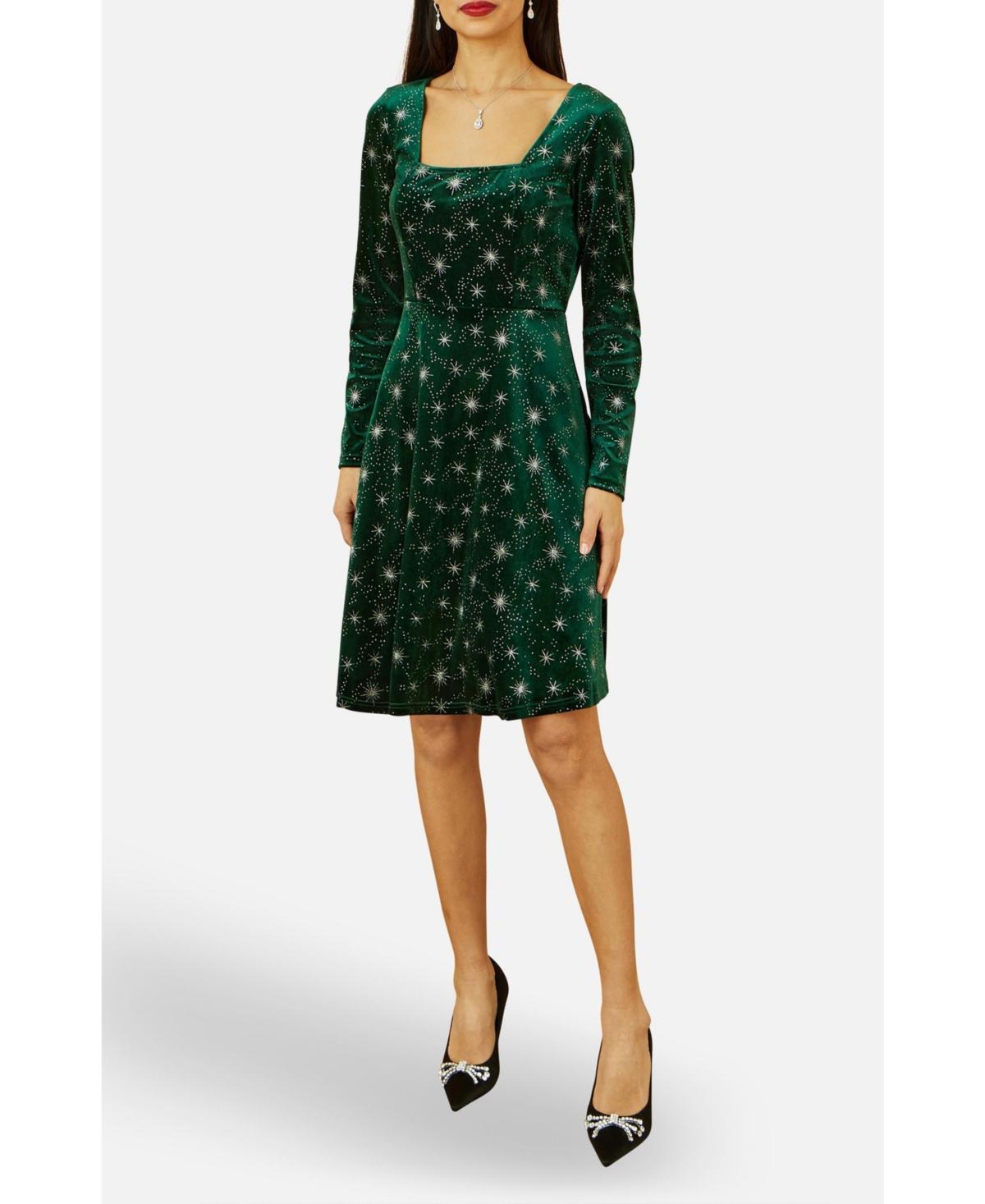 green emerald velvet dress Dress Elena BURENINA S / Green
