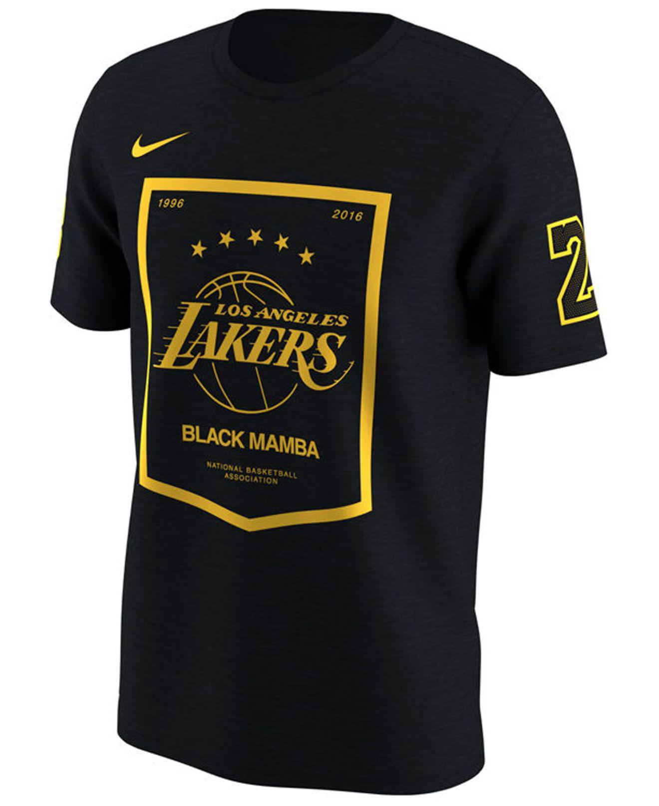 Nike Cotton Los Angeles Lakers Kobe Retired Numbers Banner ...