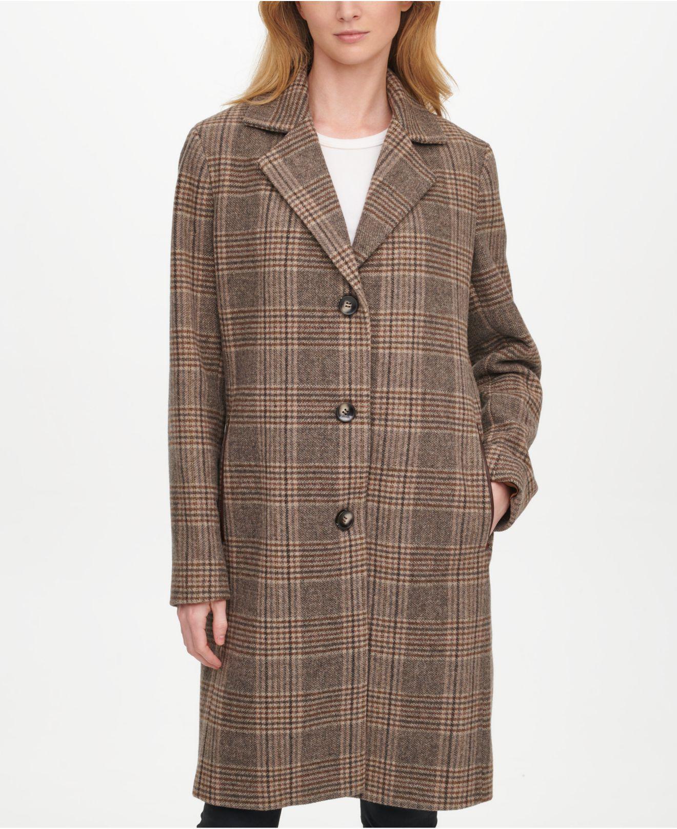 checked coat petite