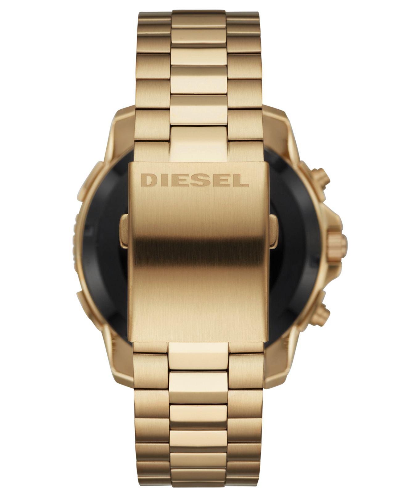 DIESEL Men's Full Guard Gold-tone Stainless Steel Bracelet Smart Watch 48mm  in Gold Tone (Metallic) for Men | Lyst