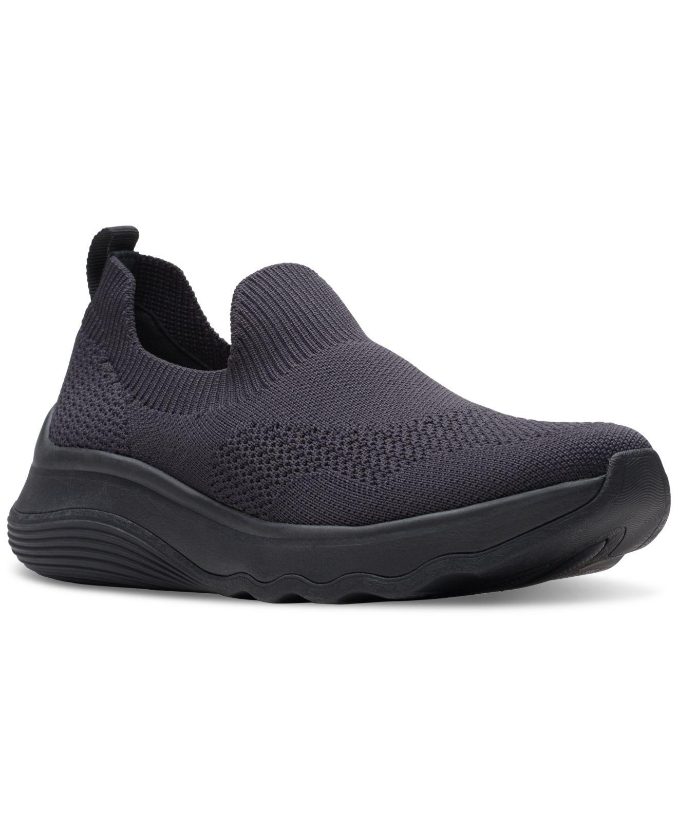 Clarks Circuit Path Knit Slip-on Wedge Shoes in Blue | Lyst
