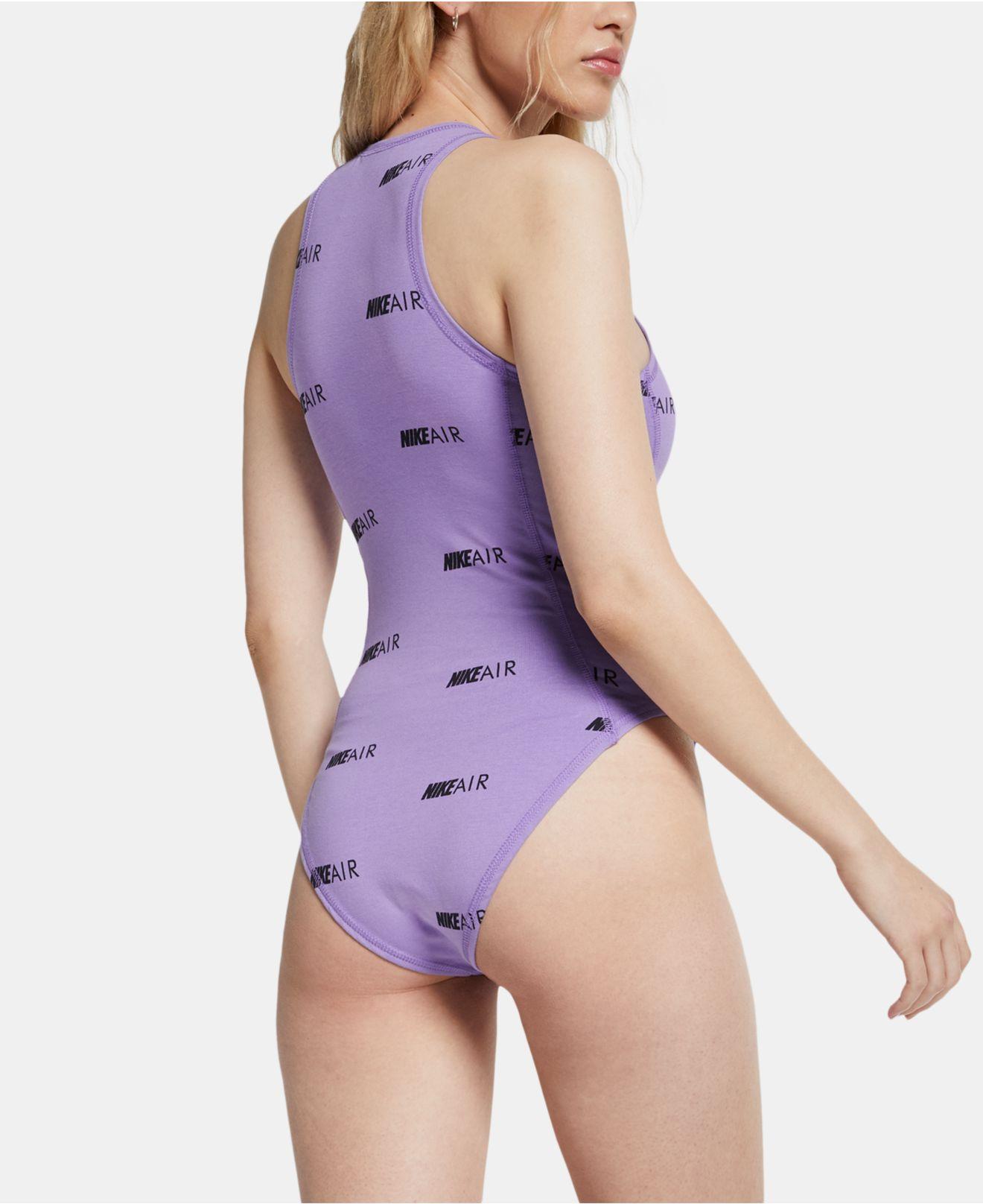 purple nike bodysuit