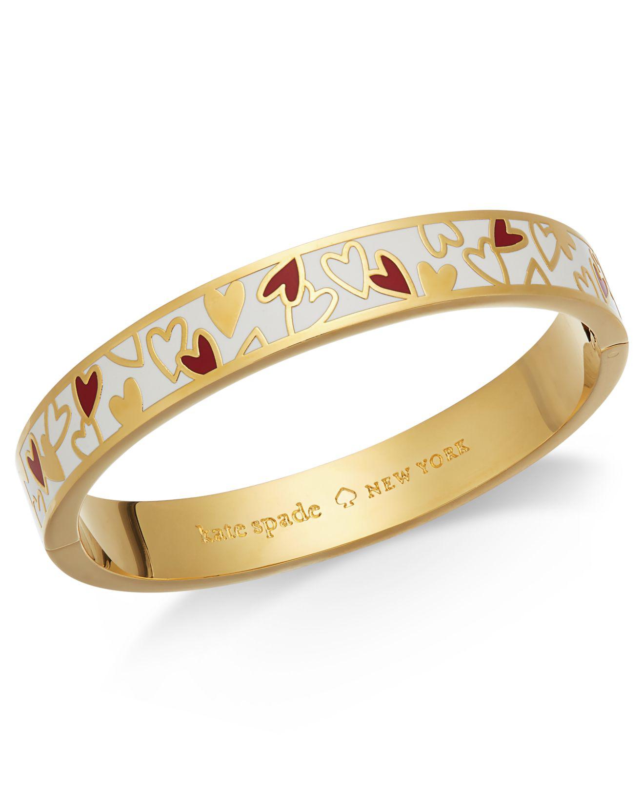 Kate Spade Goldtone Colored Heart Bangle Bracelet in Metallic Lyst