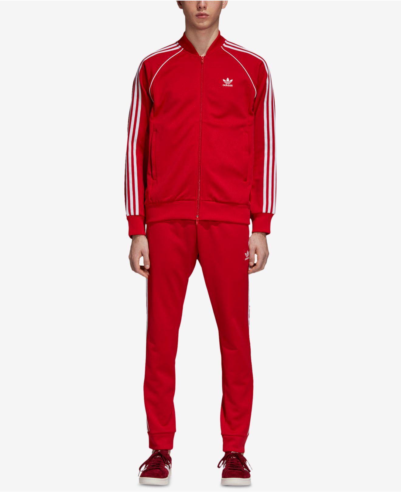 adidas Sst Track Jacket in Red for Men | Lyst