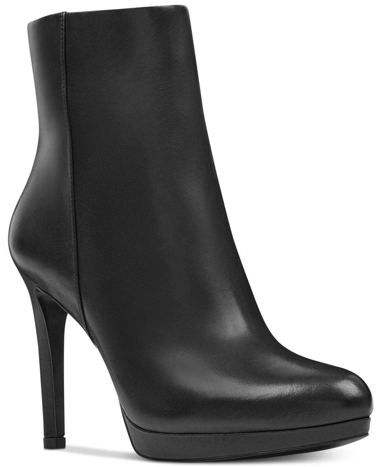 nine west quanette platform booties