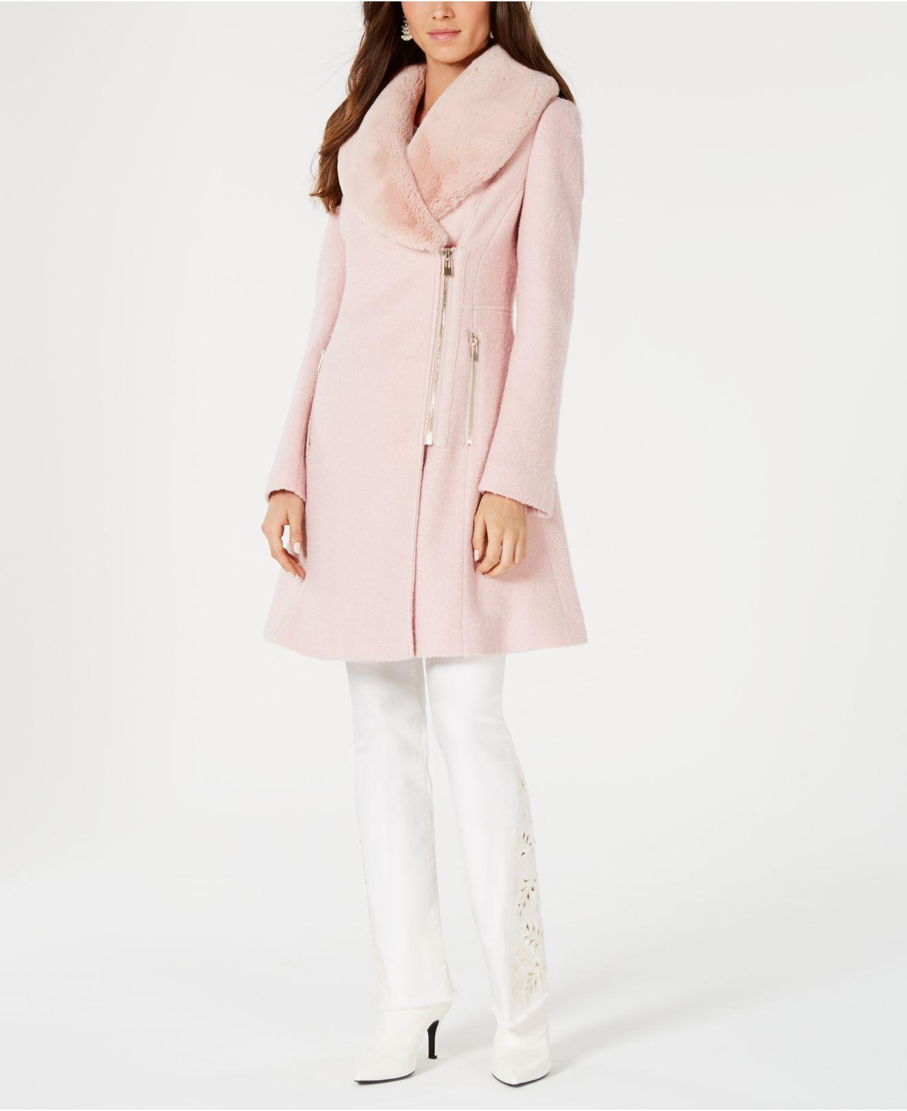 macys pink coats
