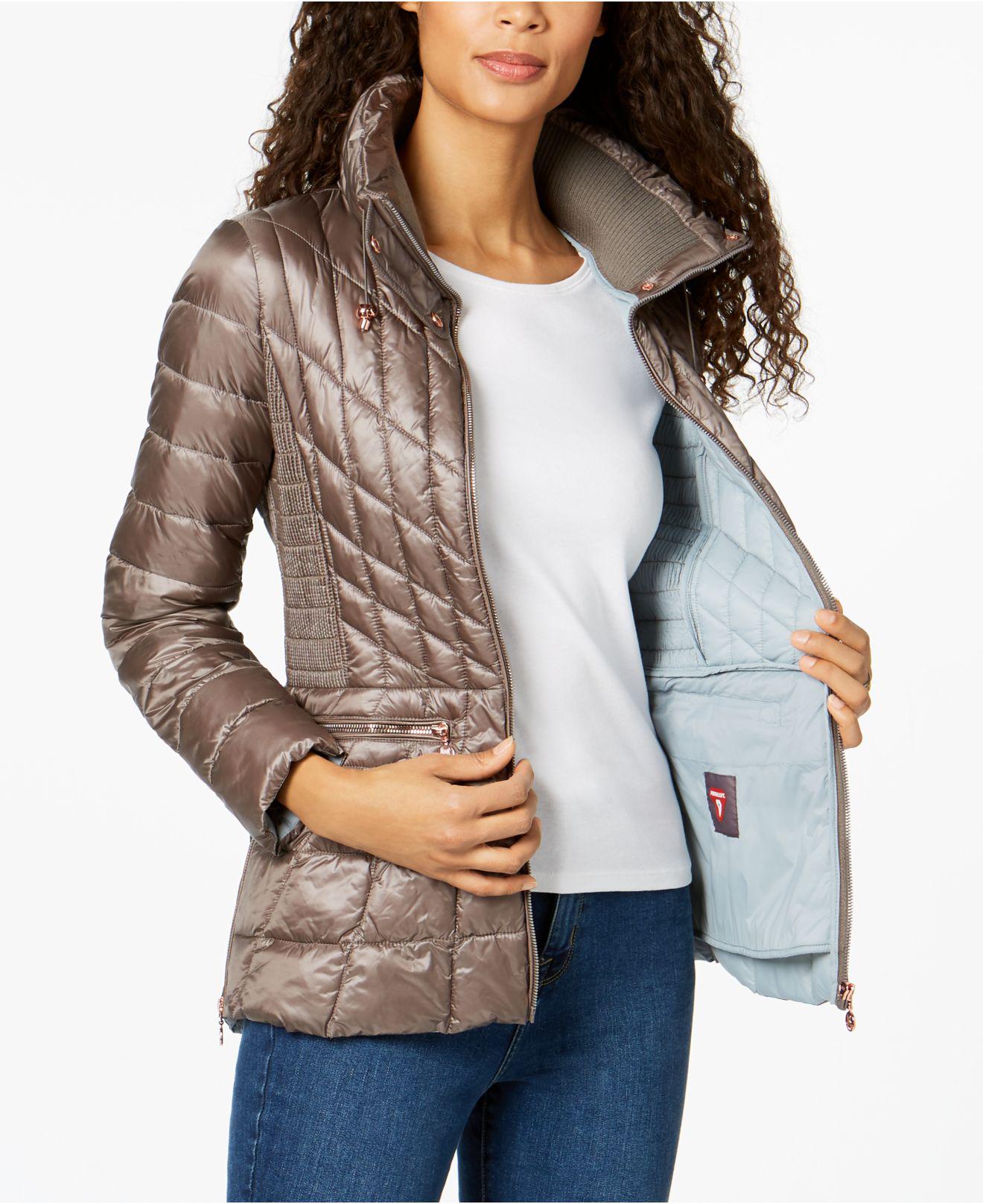 bernardo quilted packable puffer coat