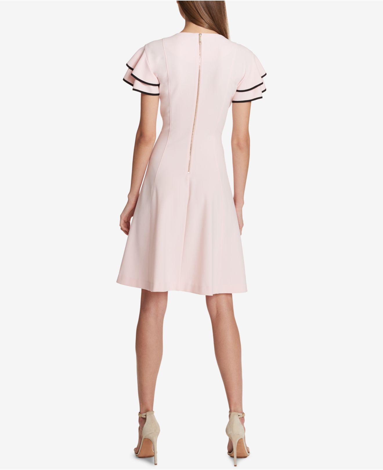 tommy hilfiger flutter sleeve dress