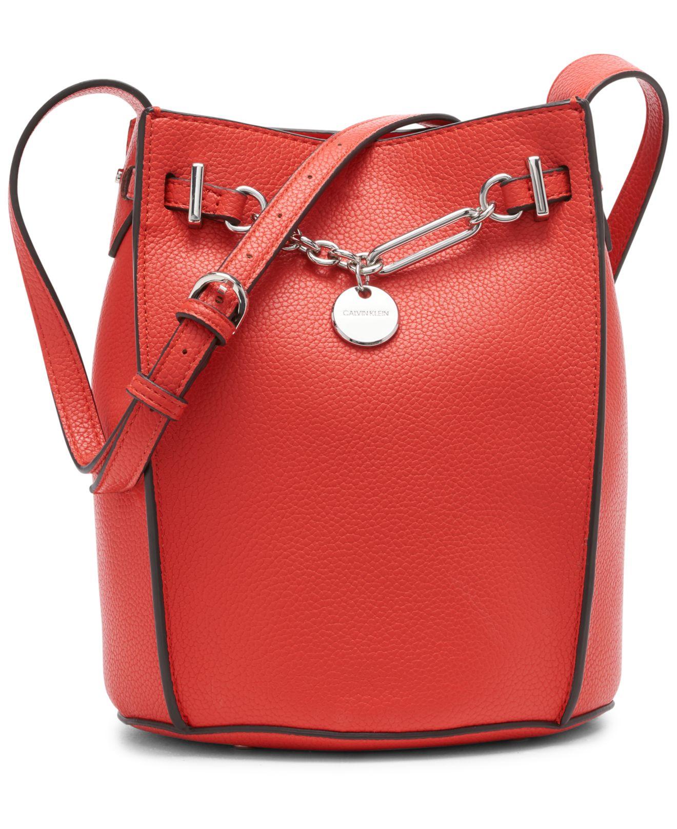red calvin klein bag