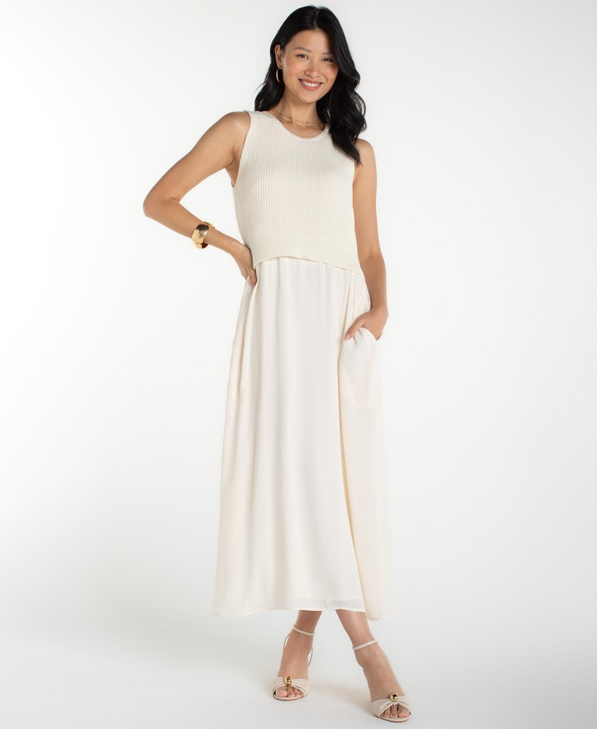 Liverpool Los Angeles Crew Neck Sweater Dress in White | Lyst Liverpool Los Angeles Crew Neck Sweater Dress in White | Lyst