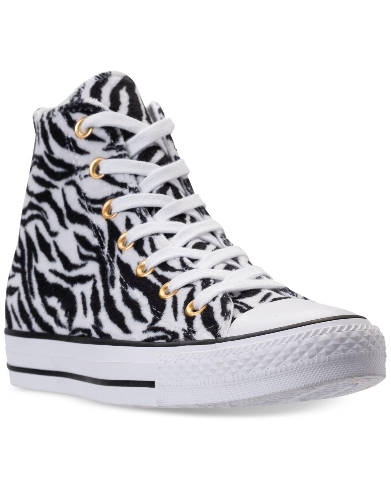 Converse Canvas Women's Chuck Taylor High-top Animal Print Casual Sneakers From Finish Line in 