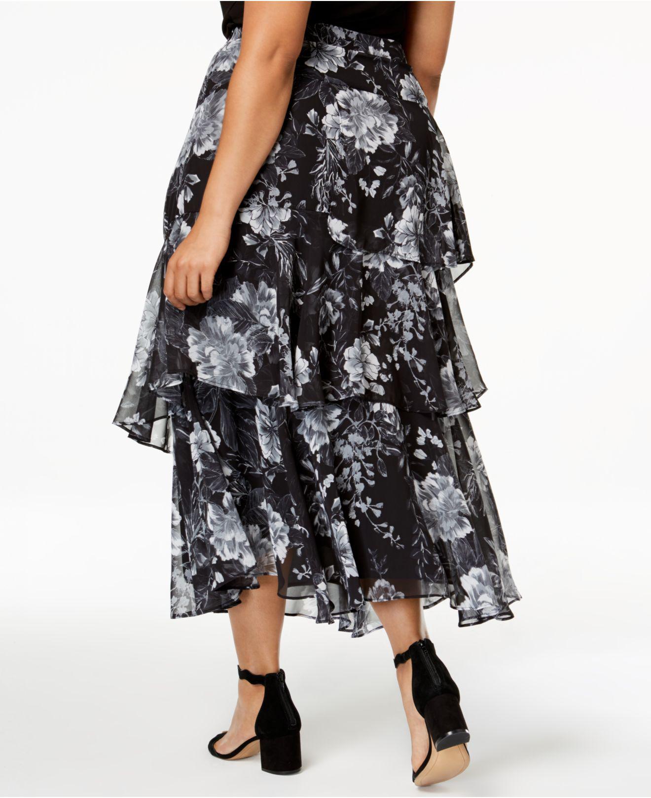 INC International Concepts I.n.c. Plus Size Printed Tiered
