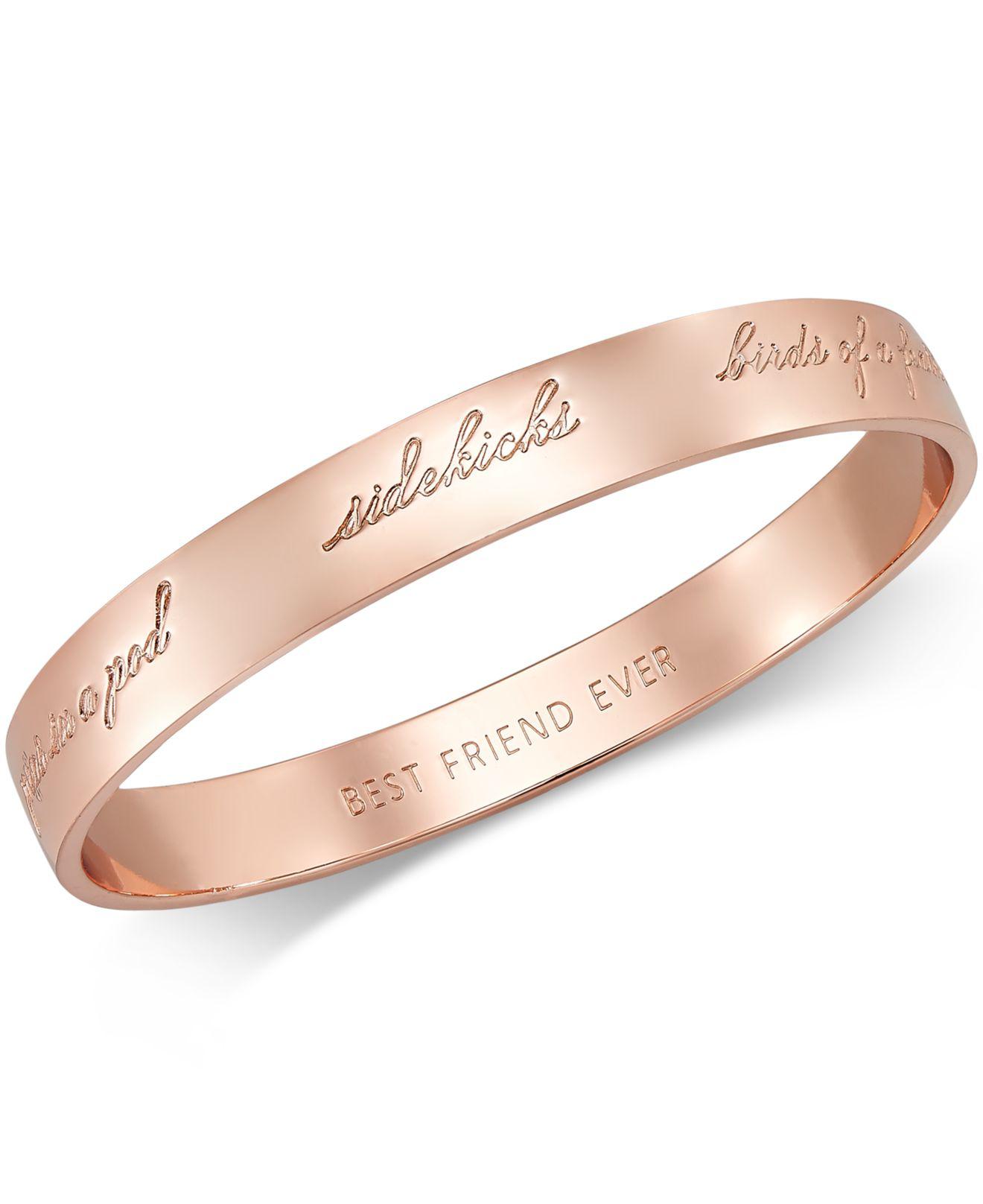 Lyst Kate Spade Rose Gold Tone Bridesmaid Bangle Bracelet In Pink Kate Spade
