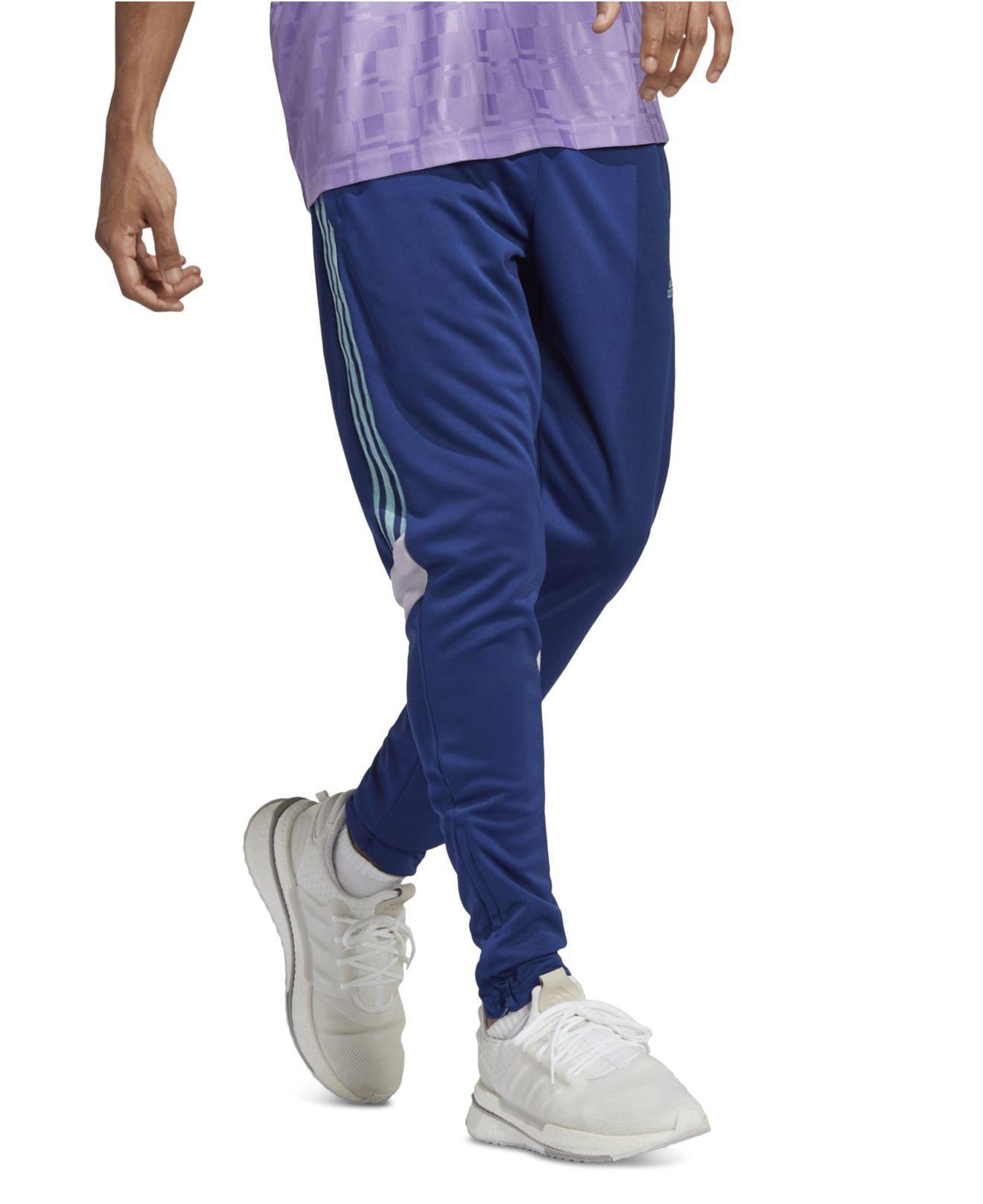 adidas Tiro Threestripe Anklezip Track Pants in Blue for Men Lyst