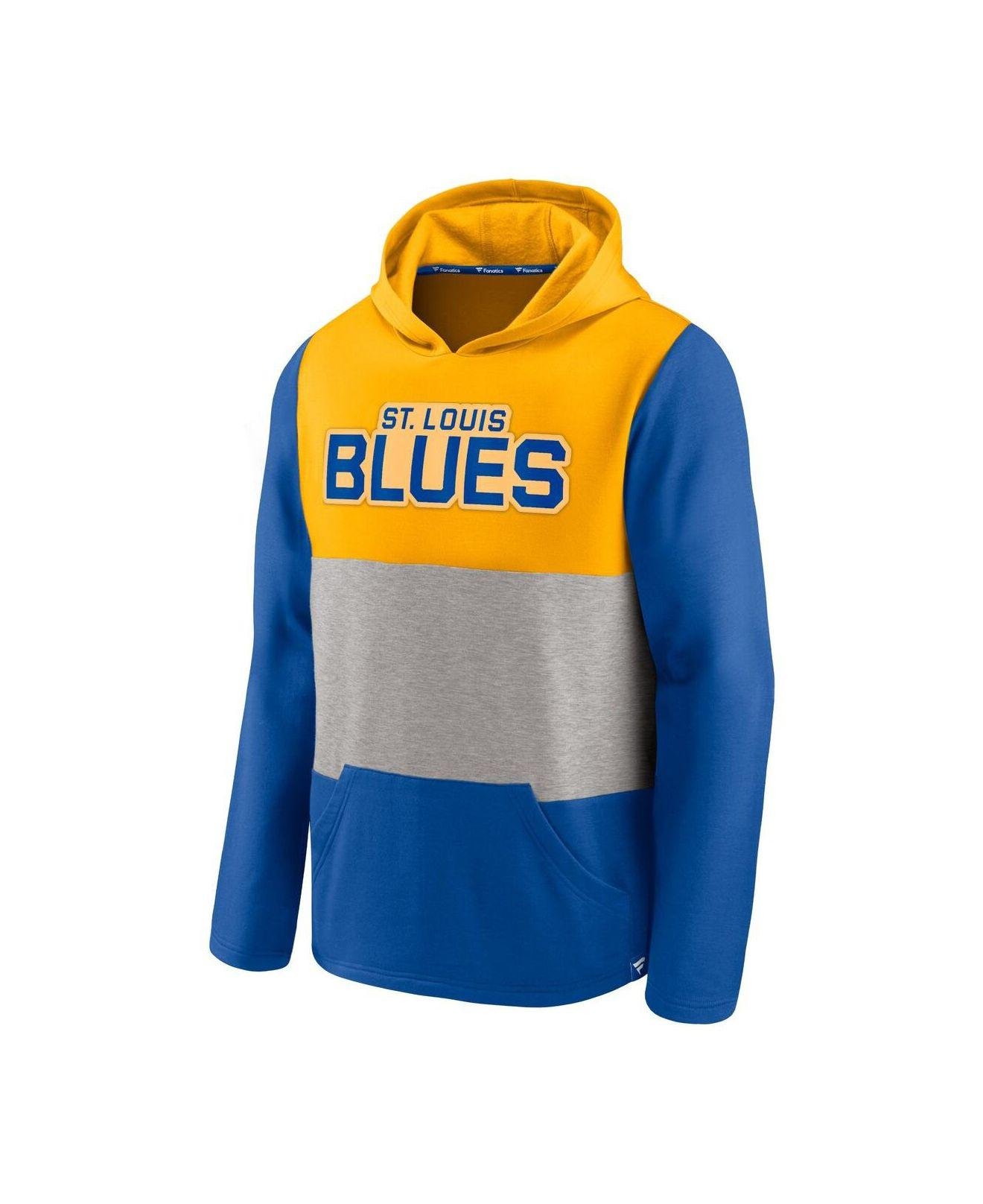 Men's Fanatics Branded Gold/Blue St. Louis Blues Primary Logo Polo