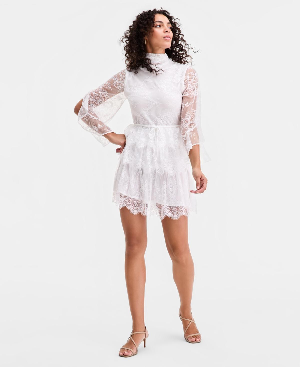 sachin and babi light blue dress KAREN MILLEN Linen Embroidery Bardot Woven Dress main image 0