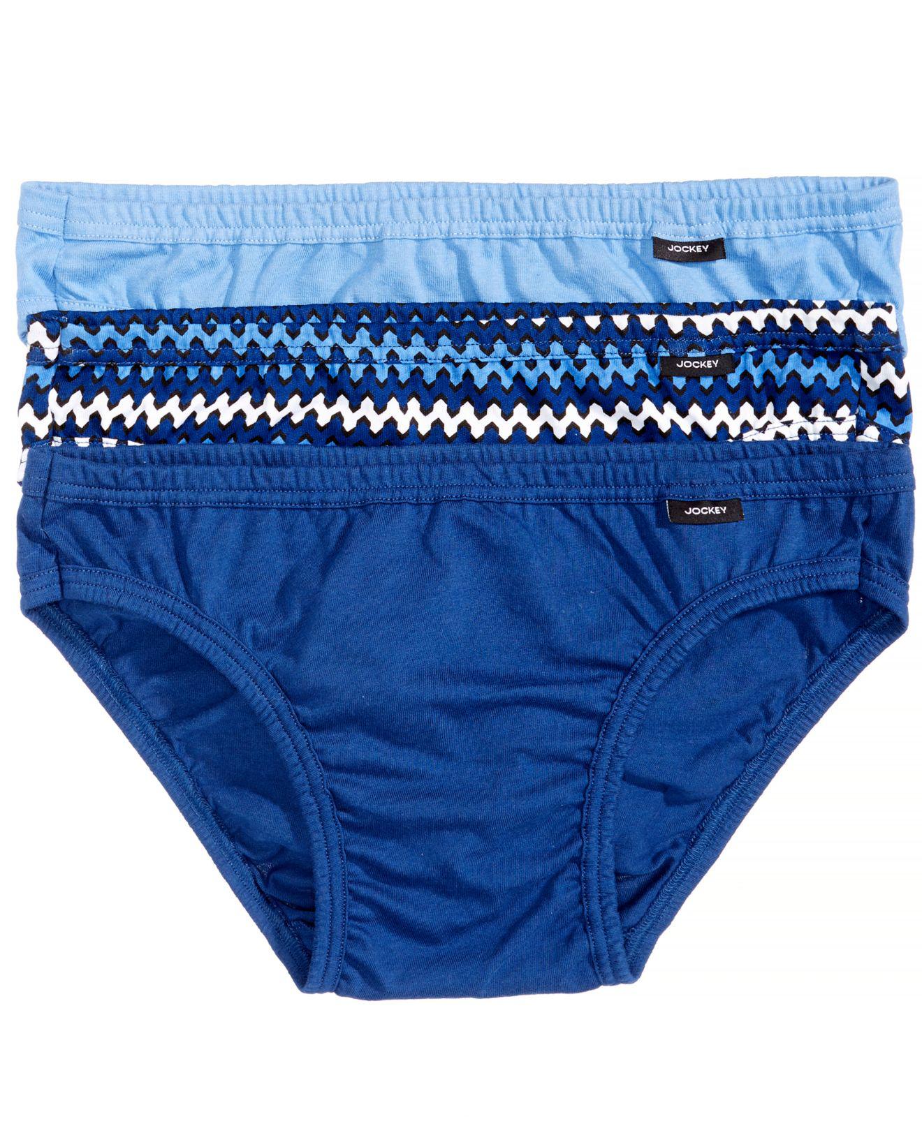 Jockey Underwear, Elance Bikini 3-pack in Blue | Lyst