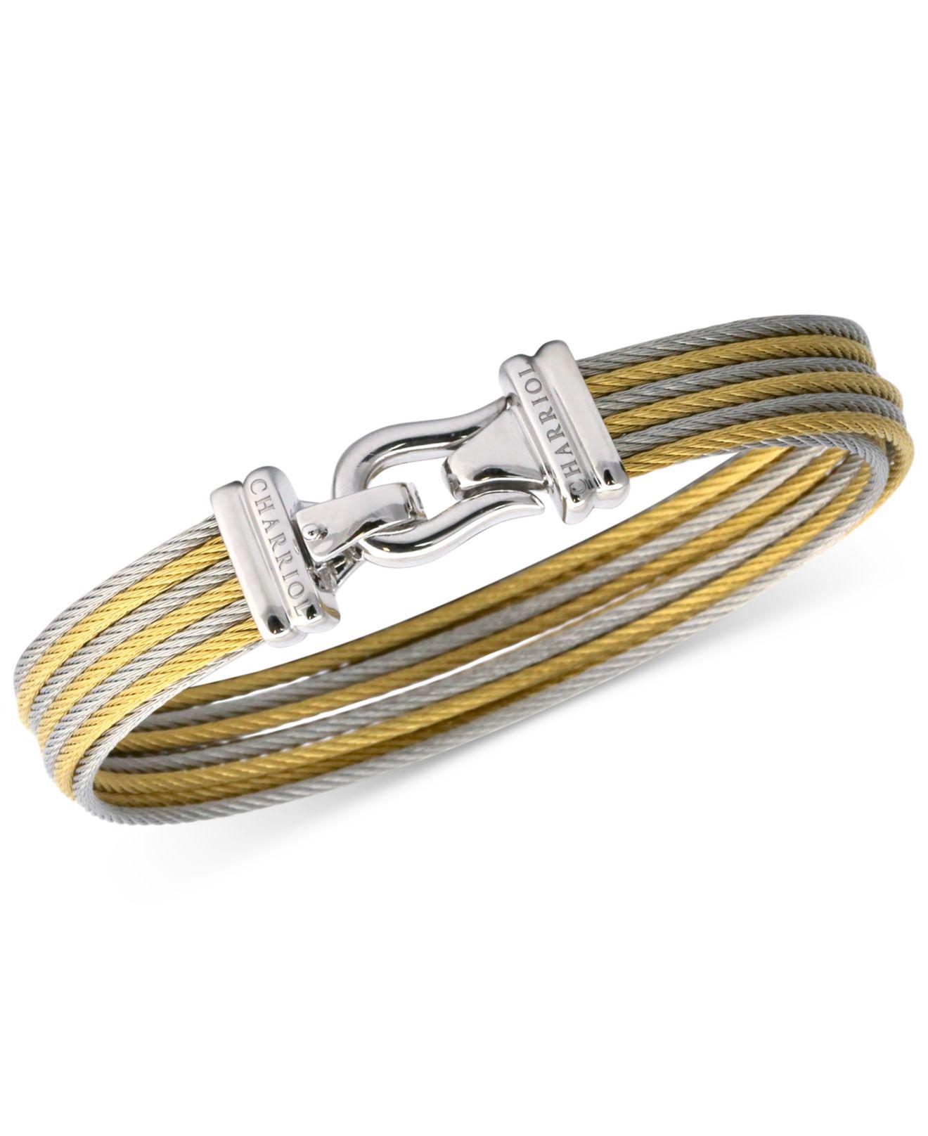 Charriol Women's Brilliant Twotone Pvd Stainless Steel Cable Bangle