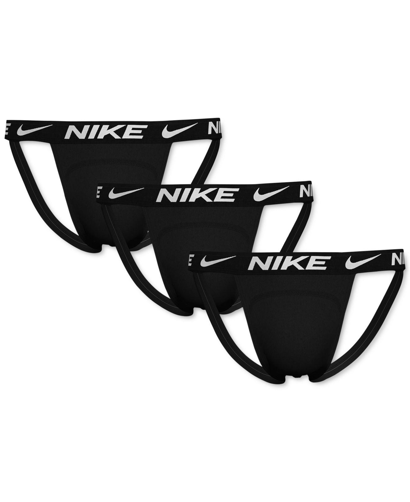 Nike 3-pack Essential Dri-fit Micro Jock Straps in Black for Men | Lyst