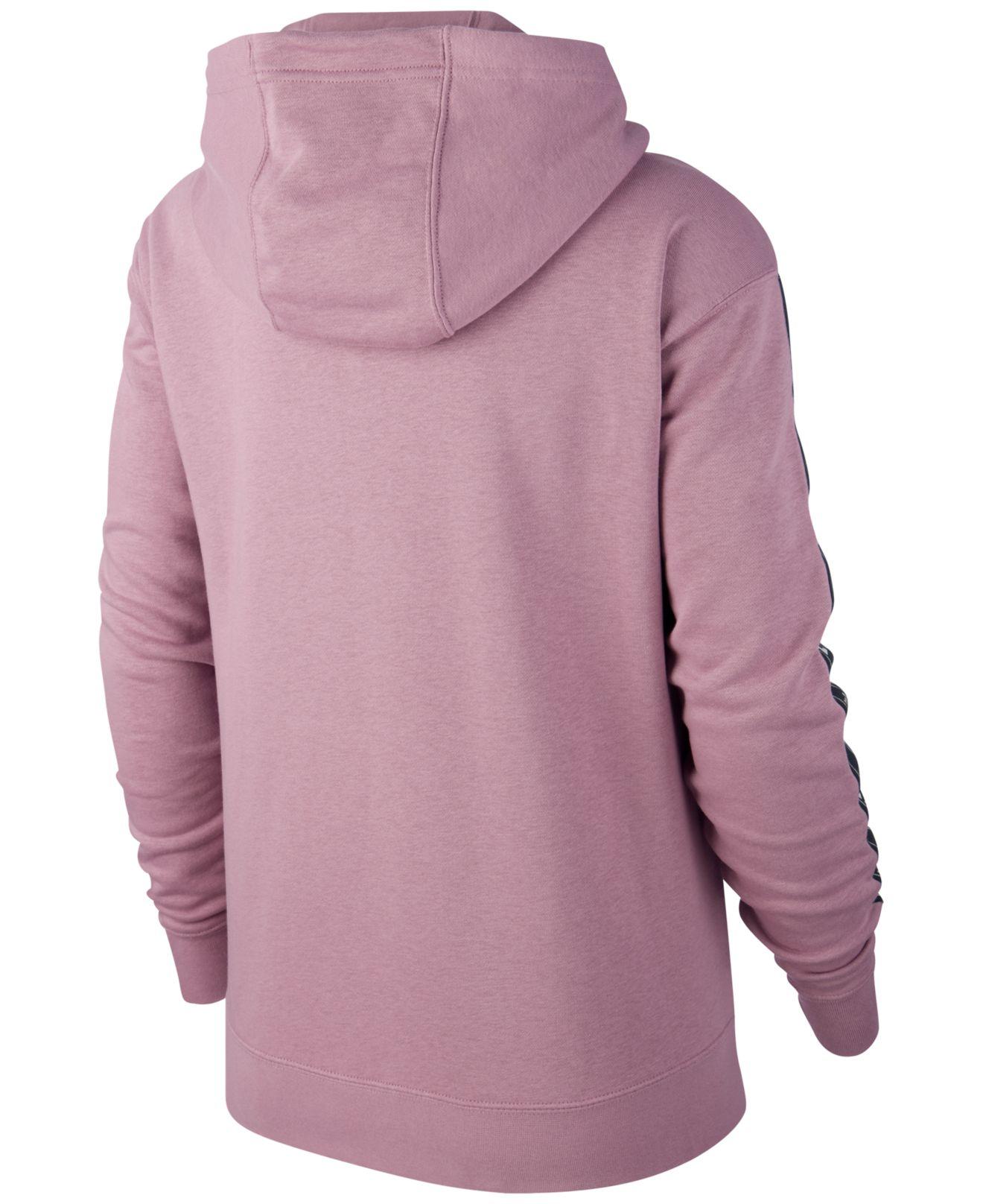 nike sportswear cotton logo zip hoodie