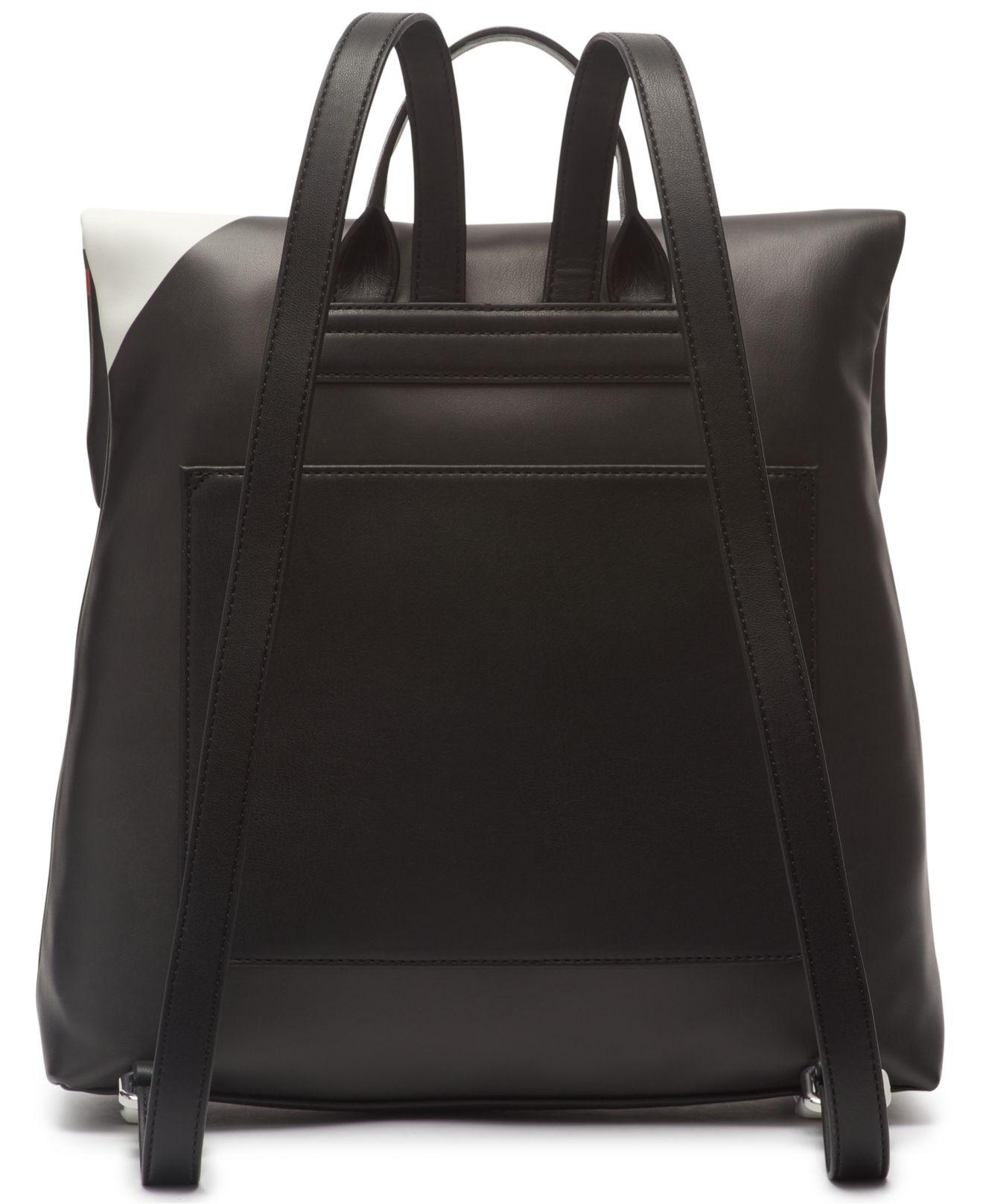 leather foldover backpack
