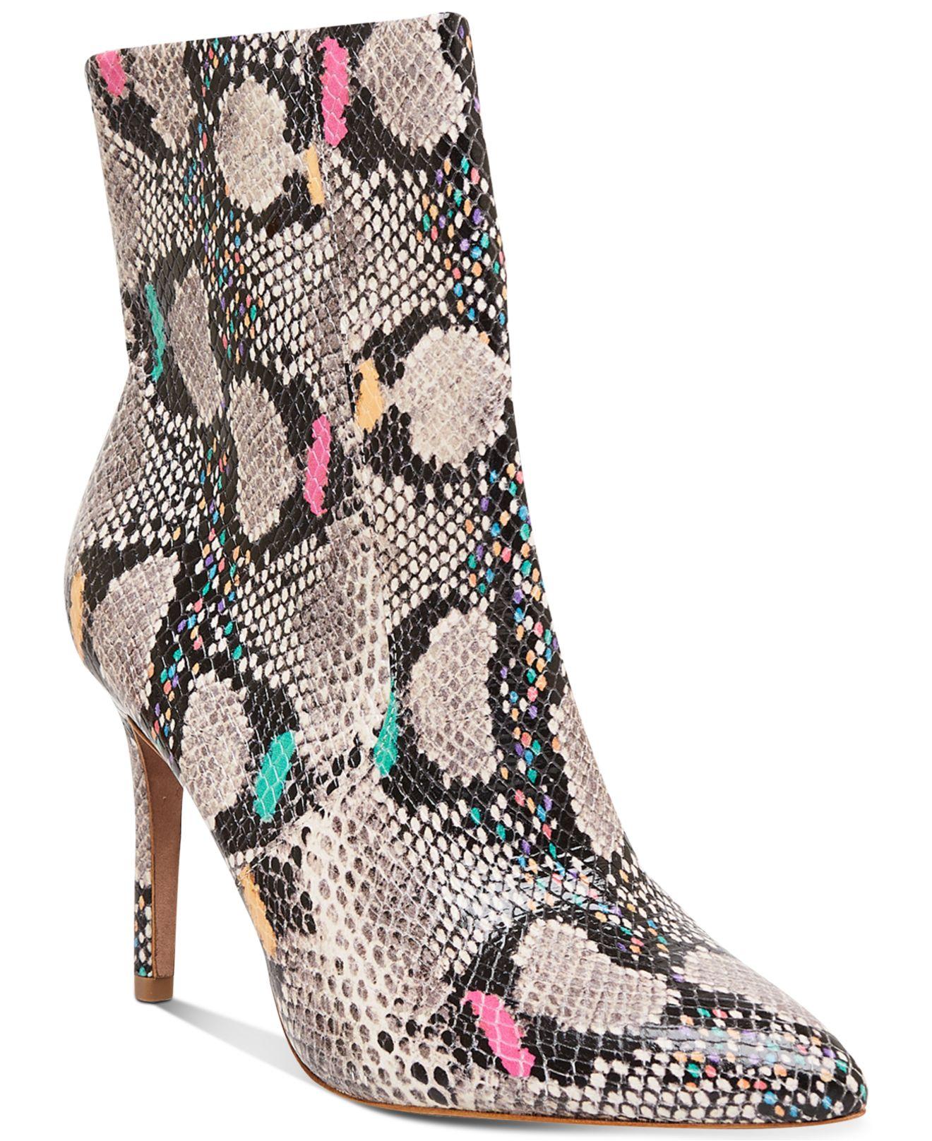 bcbg snakeskin booties