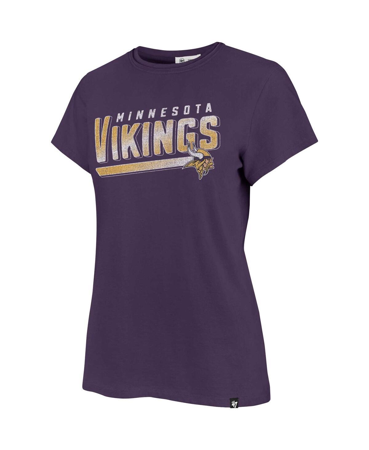 Minnesota Vikings '47 Women's Fanfare Sport V-Neck Crop Top - Purple