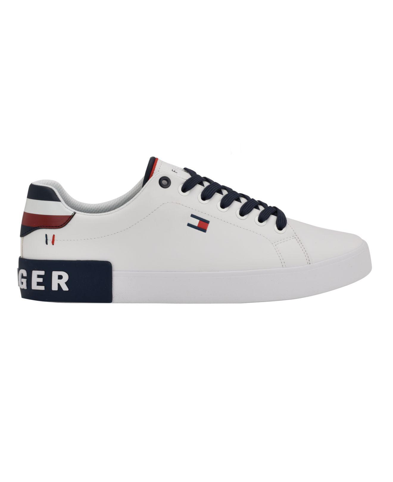 Tommy Hilfiger Rezz Lace Up Low Top Sneakers in White for Men | Lyst