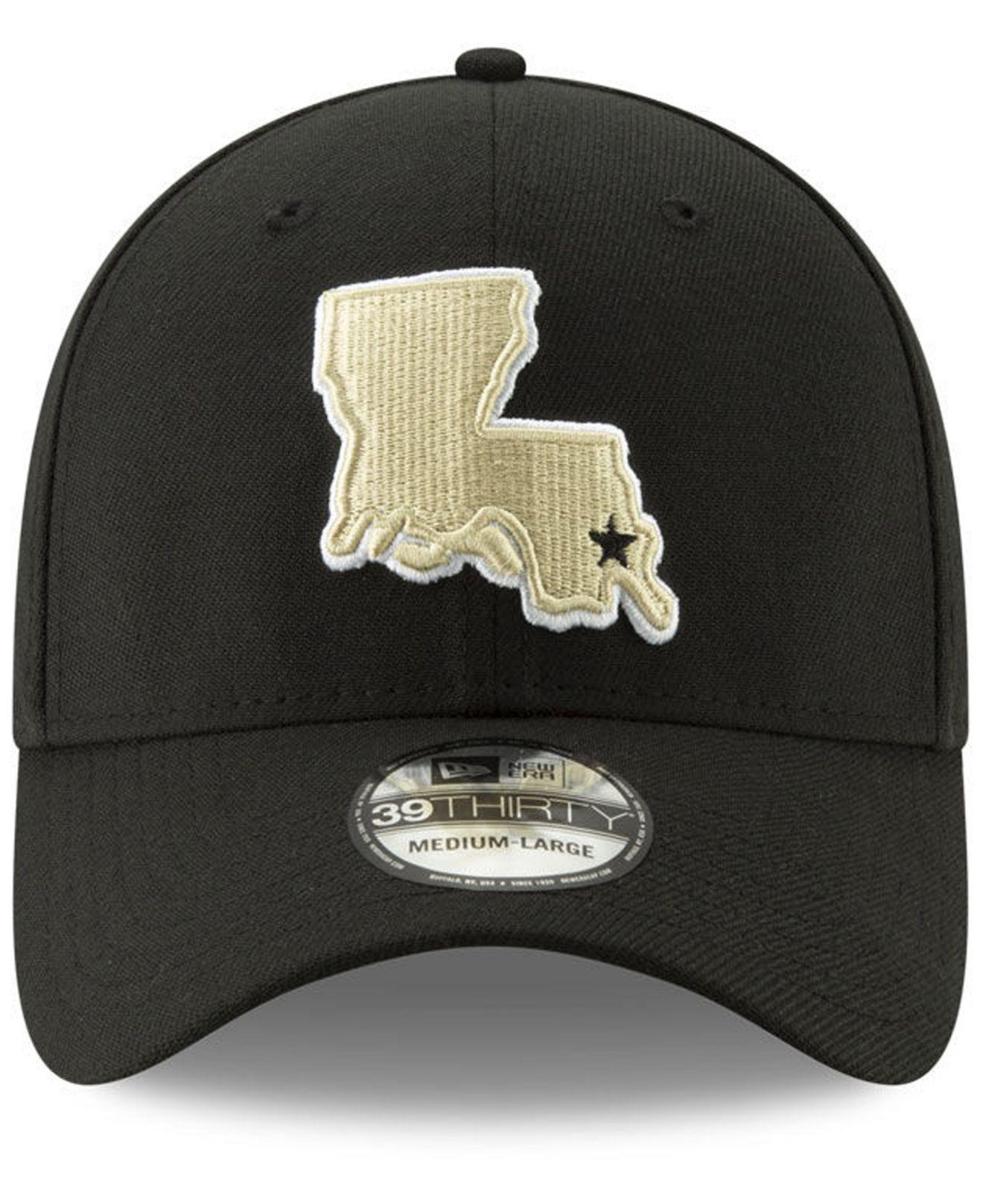 Ktz Black New Orleans Saints Logo Elements Collection 39thirty Cap