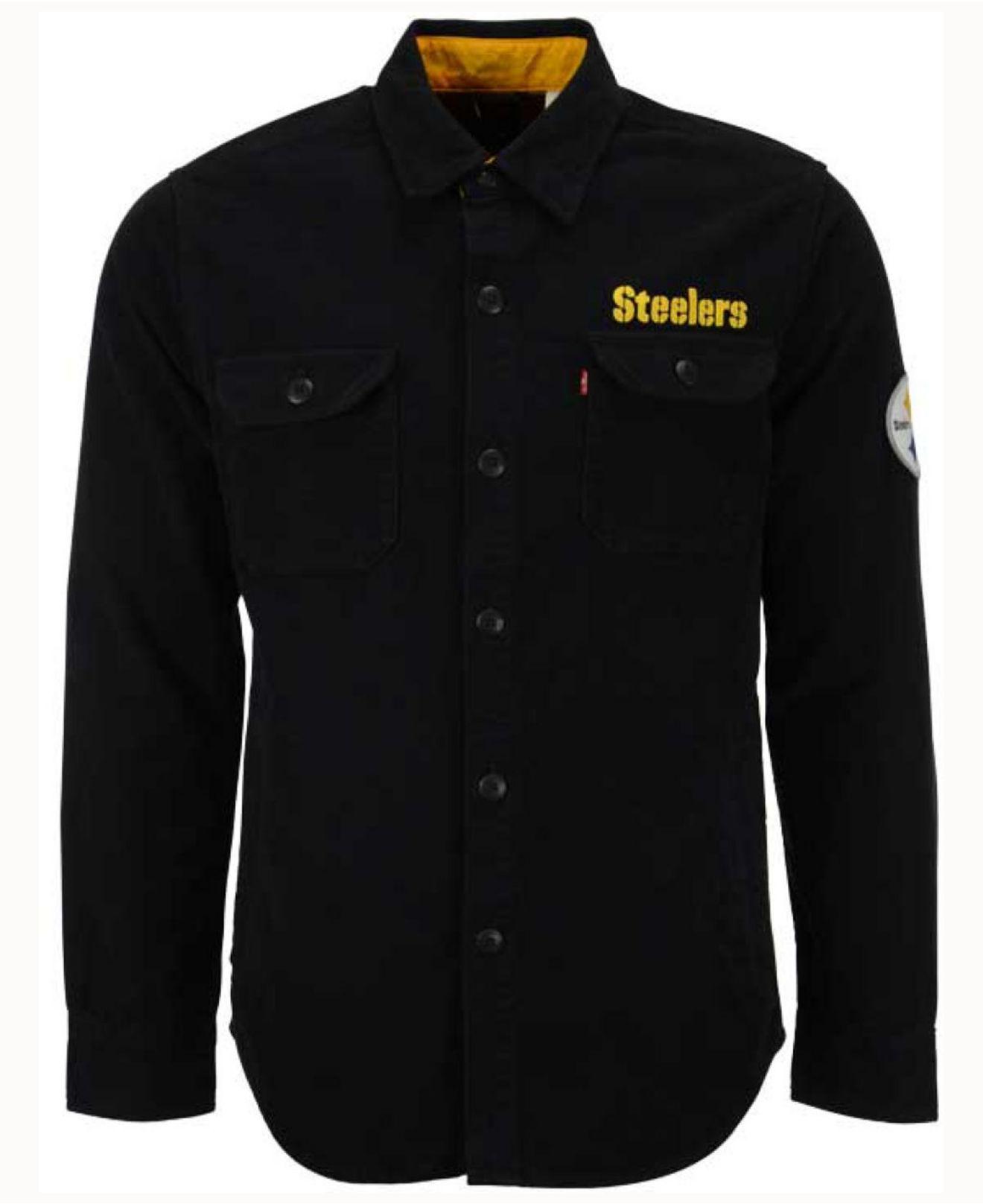 steelers button down shirts