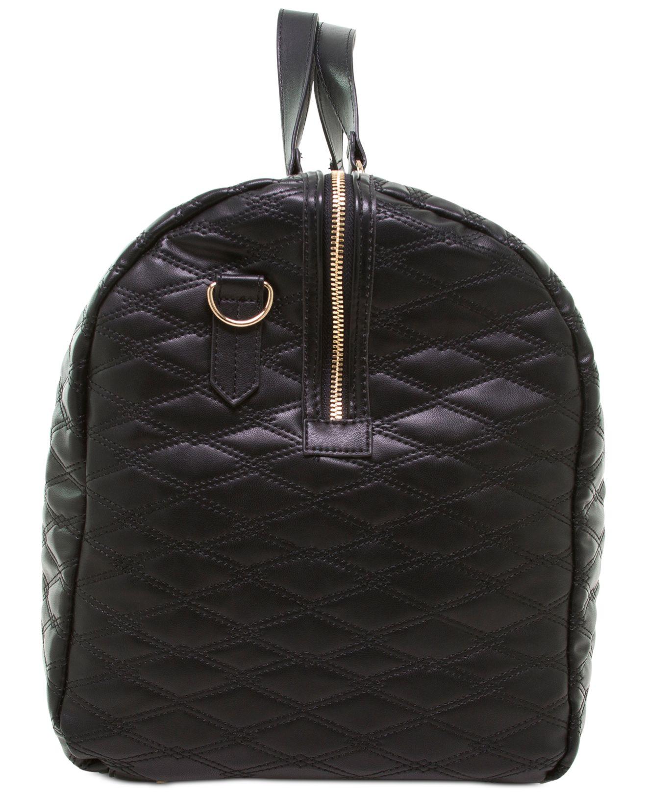 dkny quilted barrel duffle large