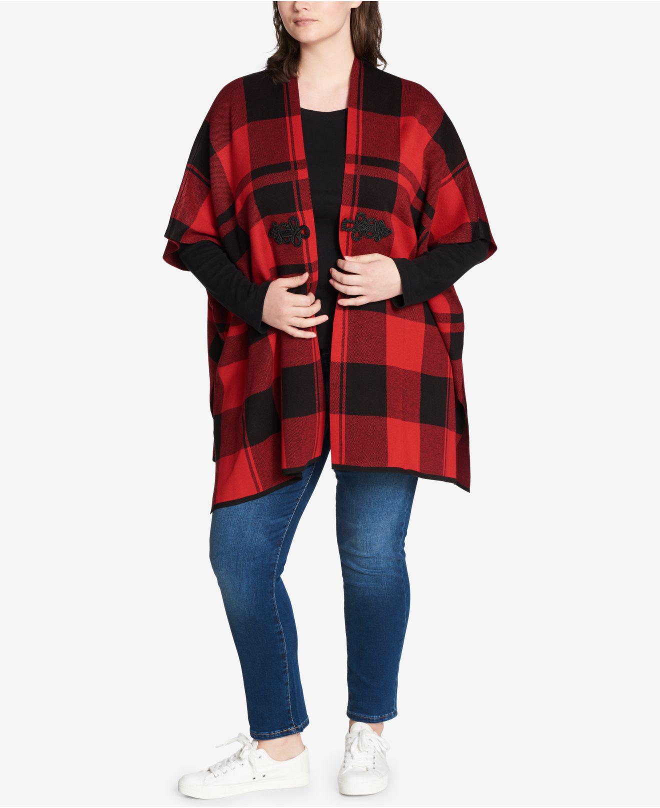 plus size buffalo plaid jacket