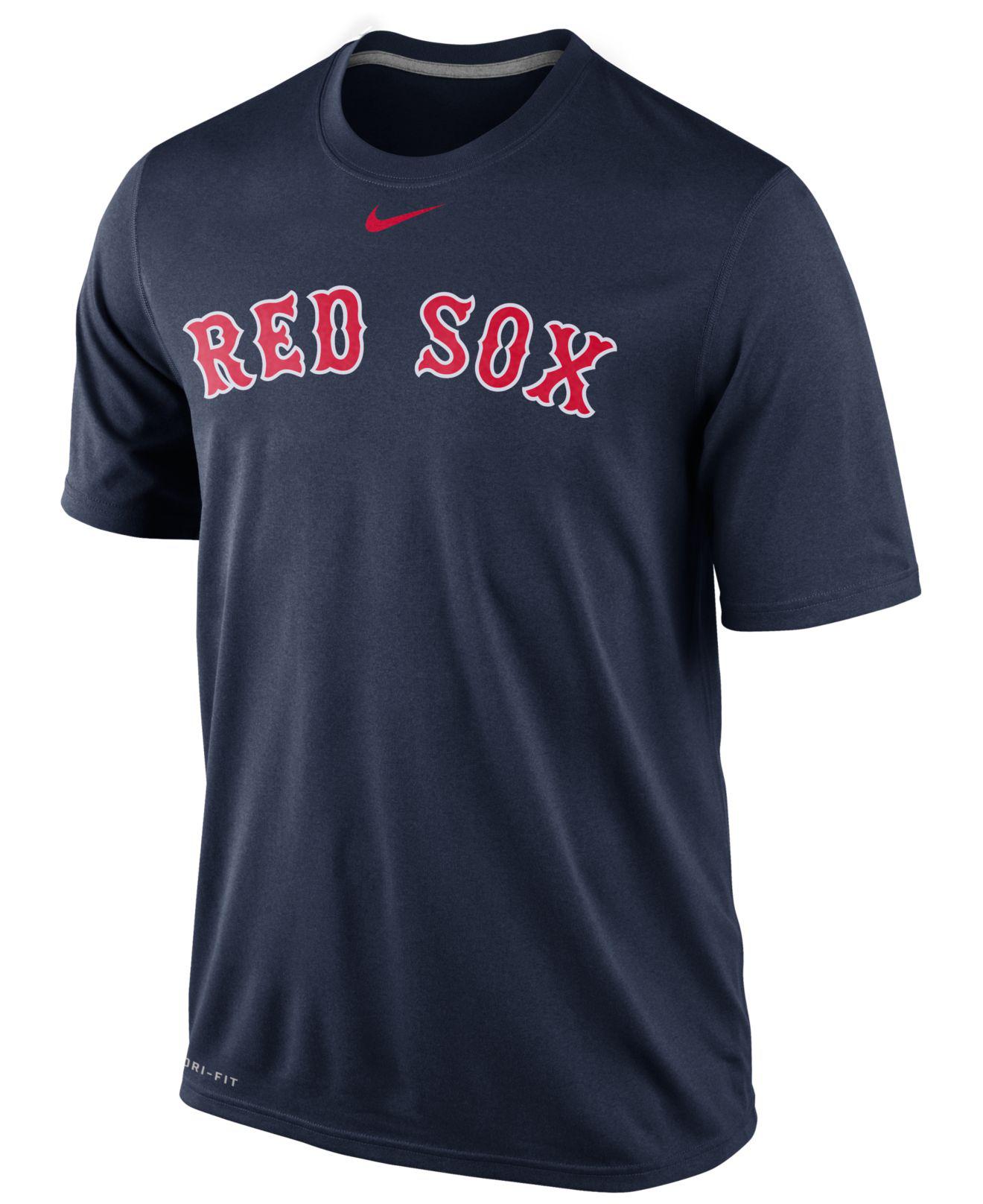 Nike Synthetic Men's Boston Red Sox Legend Wordmark T-shirt in Navy ...